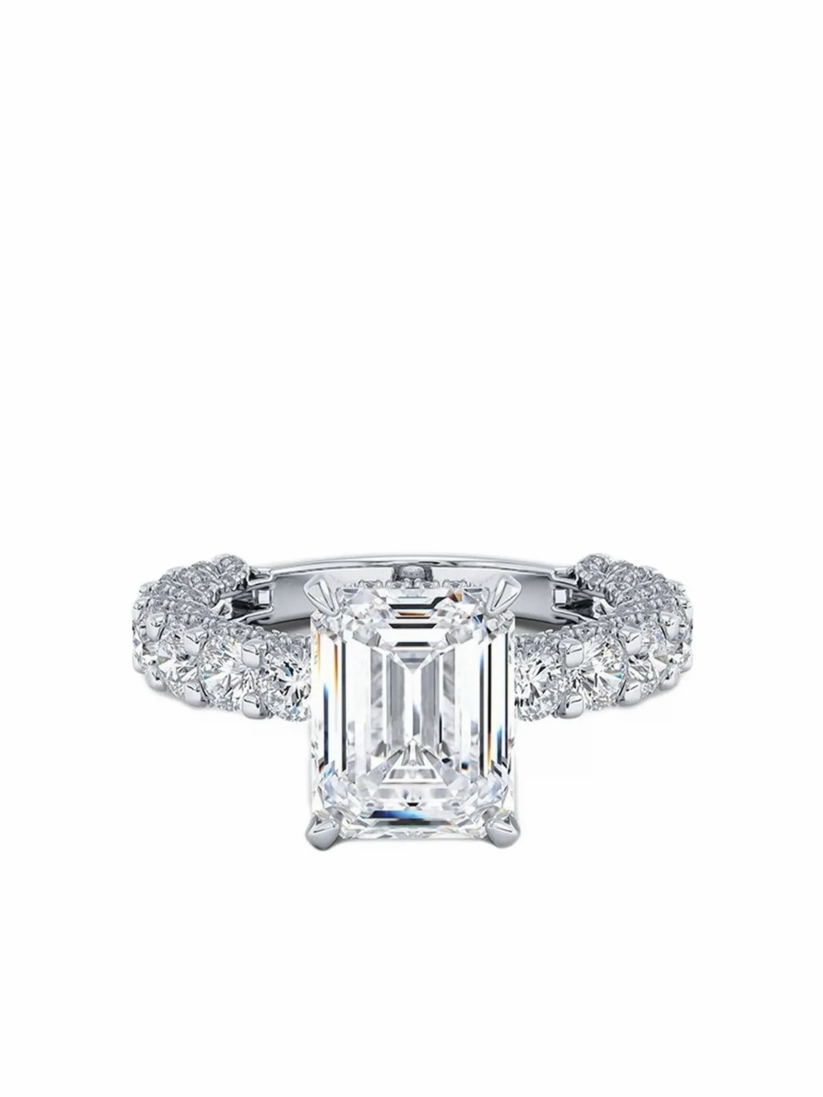 14K white gold diamond wedding ring