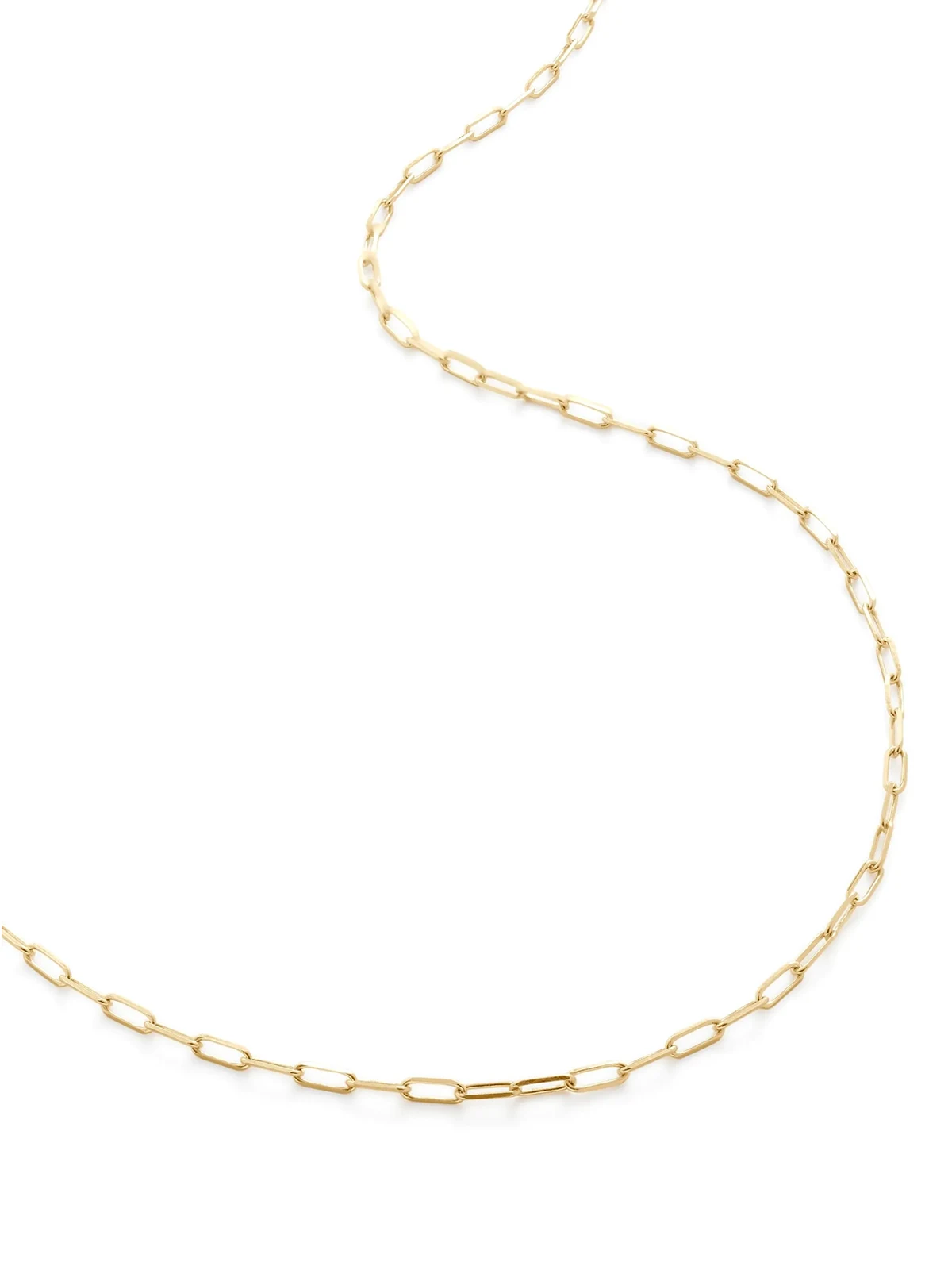 Mini 14kt Paperclip Gelbgoldhalskette