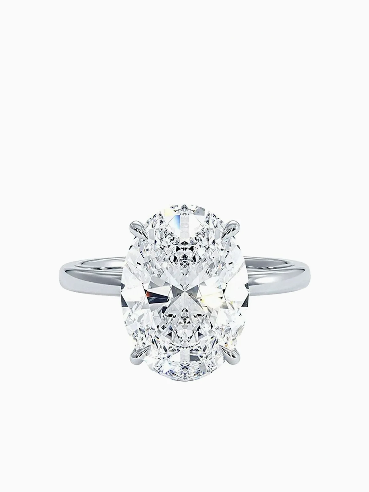 14K white gold diamond solitaire ring