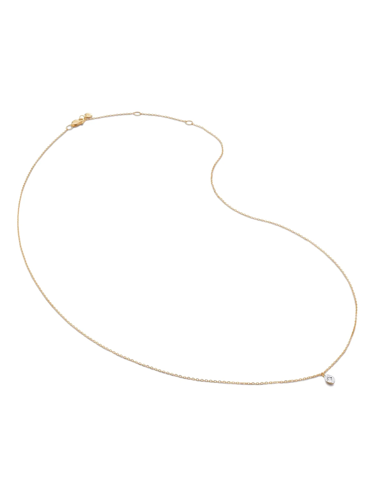 14kt recycled yellow gold diamond necklace
