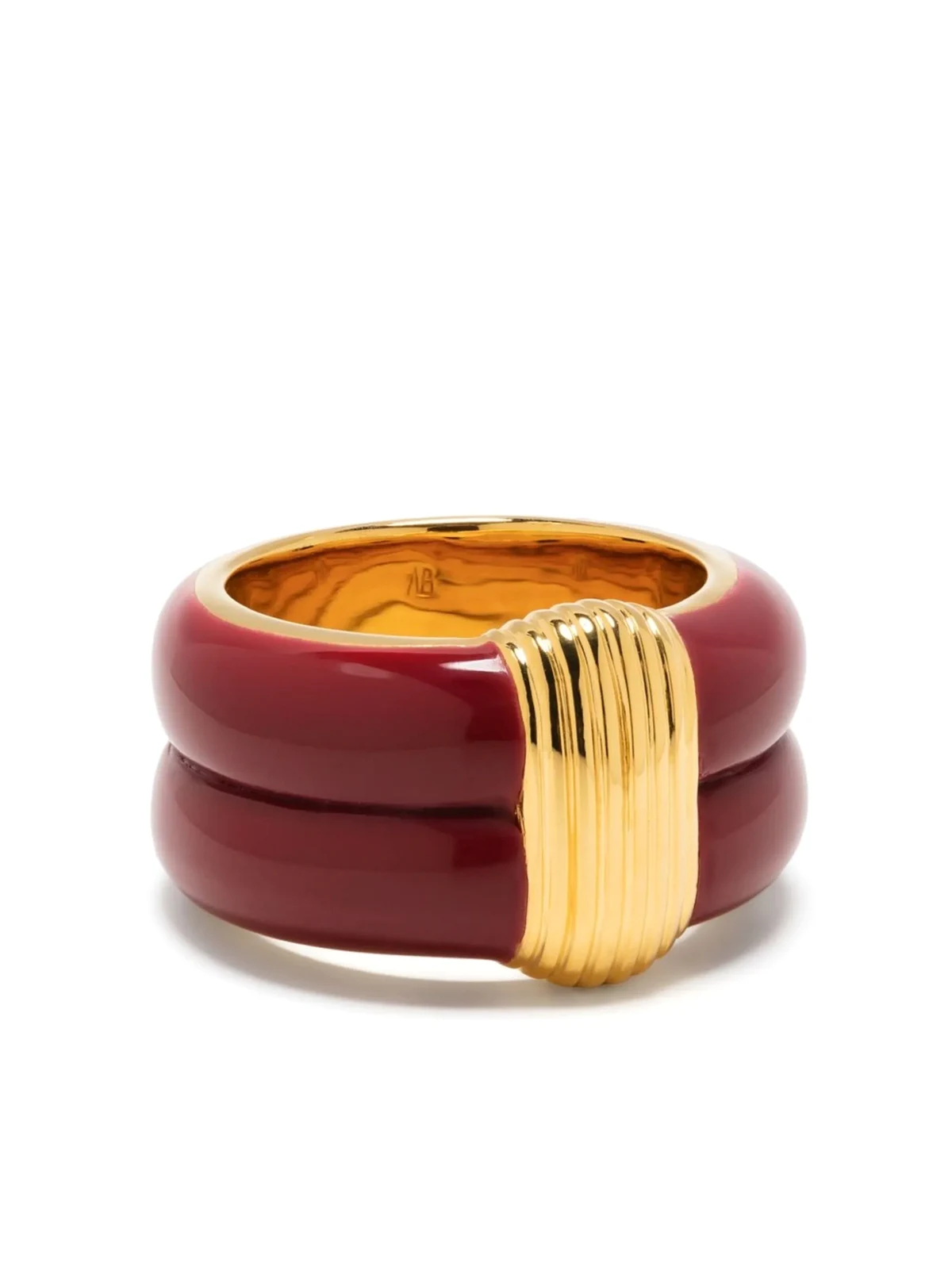 Katt enamelled finger ring