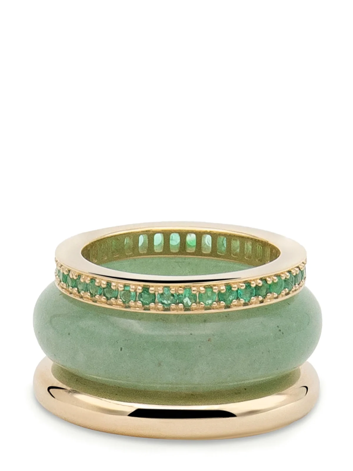 14kt yellow gold Luminous multi-stone stackable ring