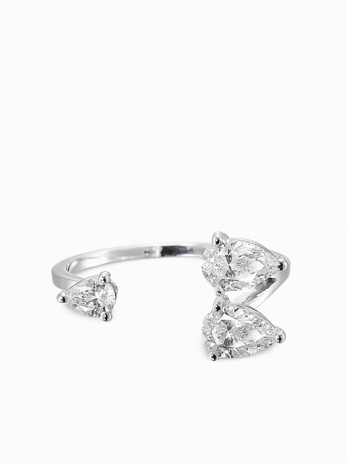 14kt white gold Orion floating-diamond ring