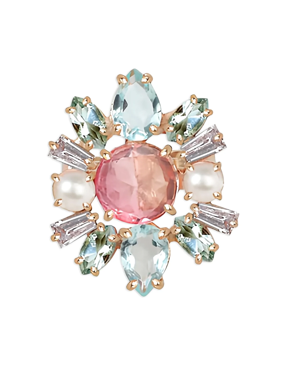 14K yellow gold Candy Cabana multi-stone ring