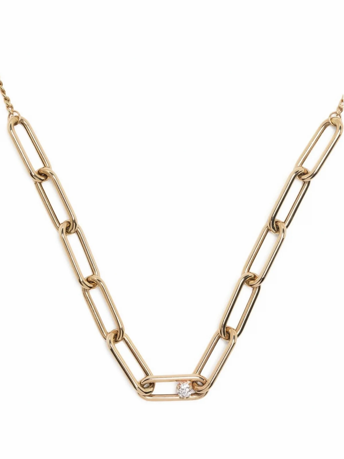 14kt yellow gold mix-chain diamond necklace