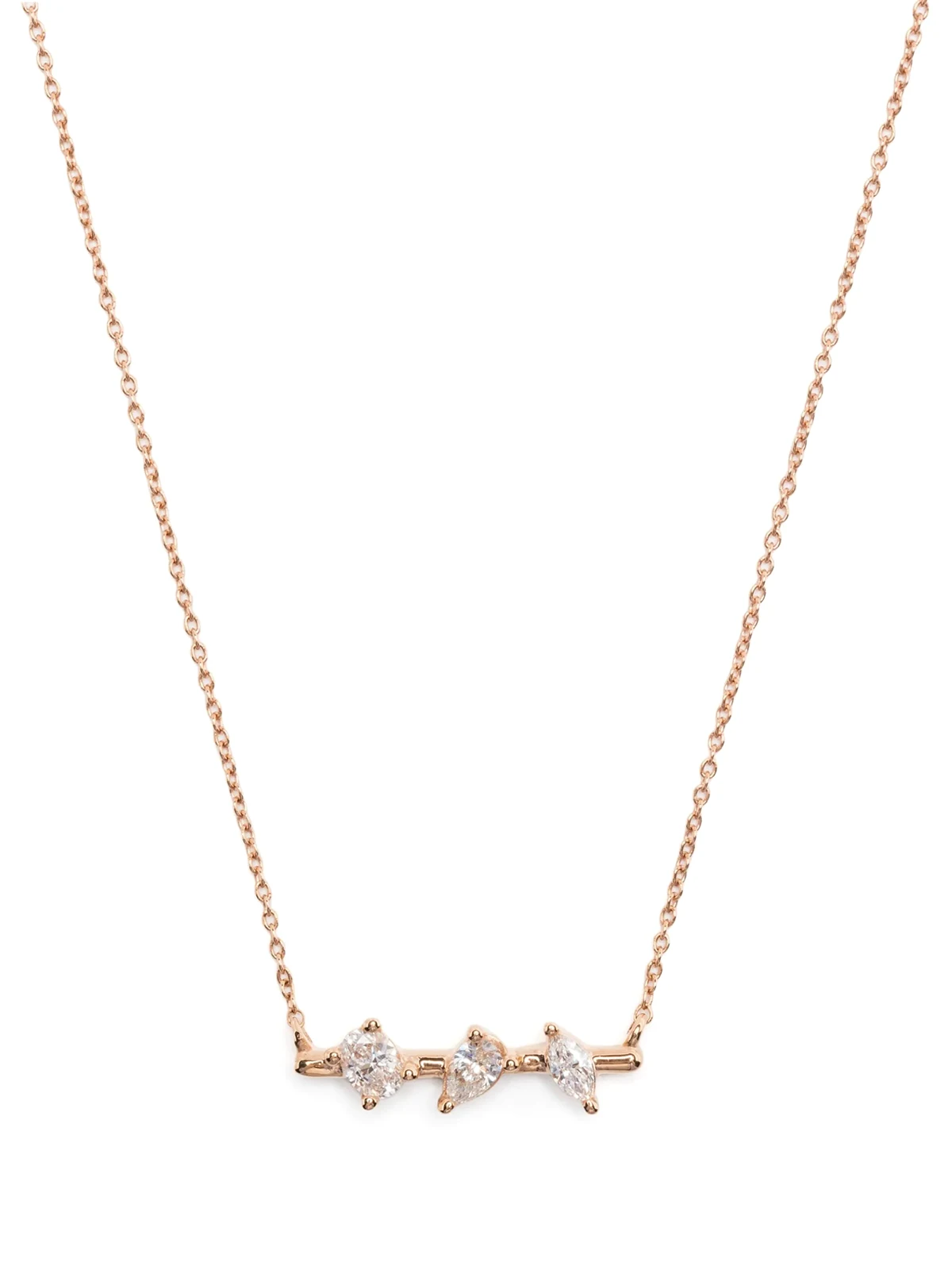 14kt Alexa Jordyn Gelbgoldhalskette mit Diamanten