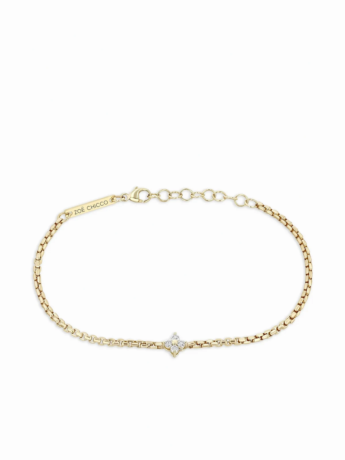 14K yellow gold Quad diamond bracelet