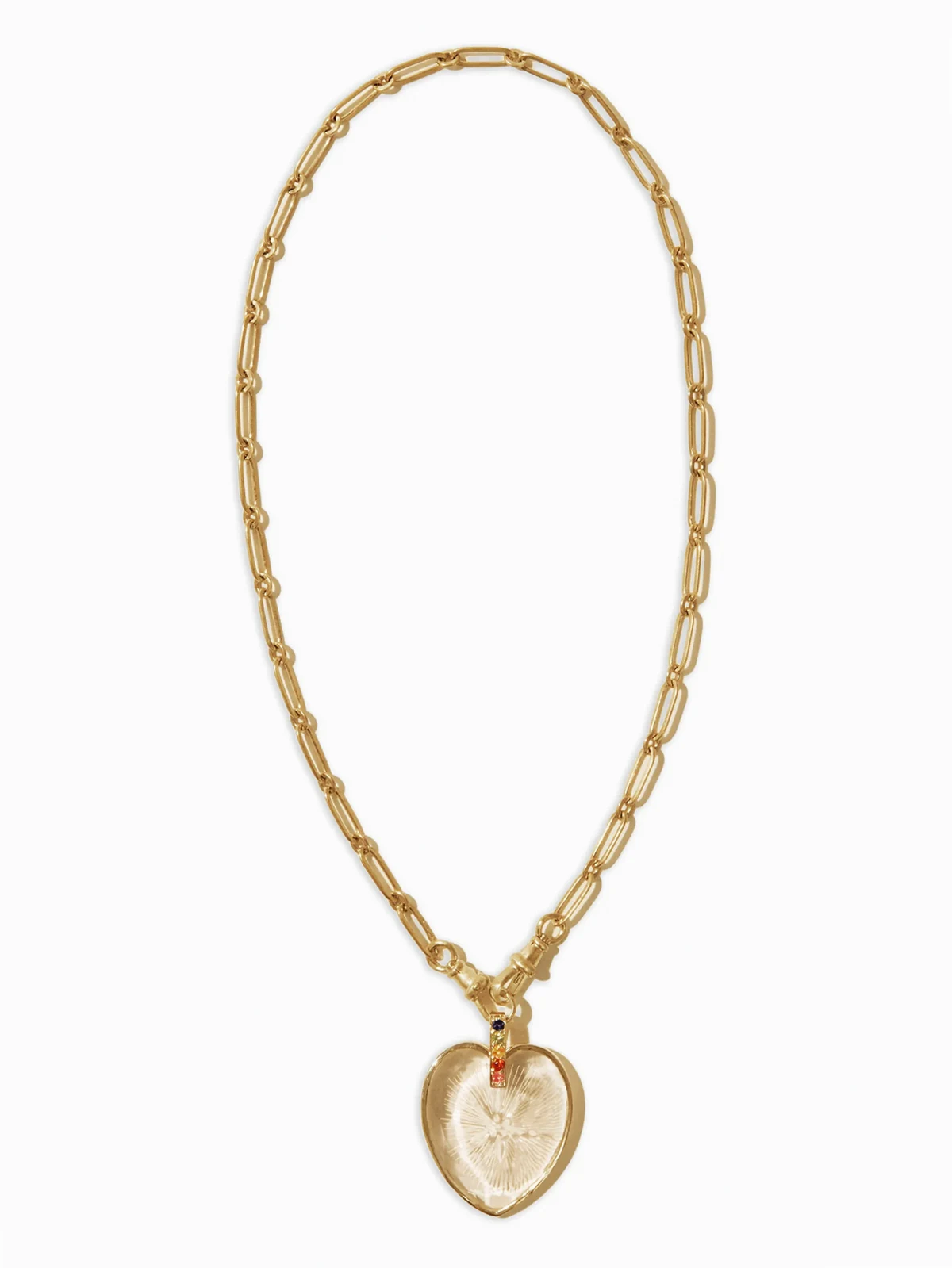 Gabin nº3 diamond heart-pendant necklace