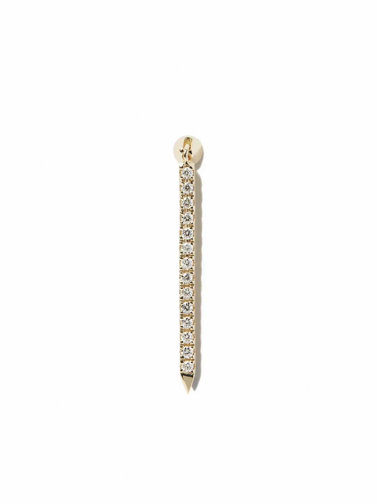 18kt yellow gold Eternity Bar diamond earring
