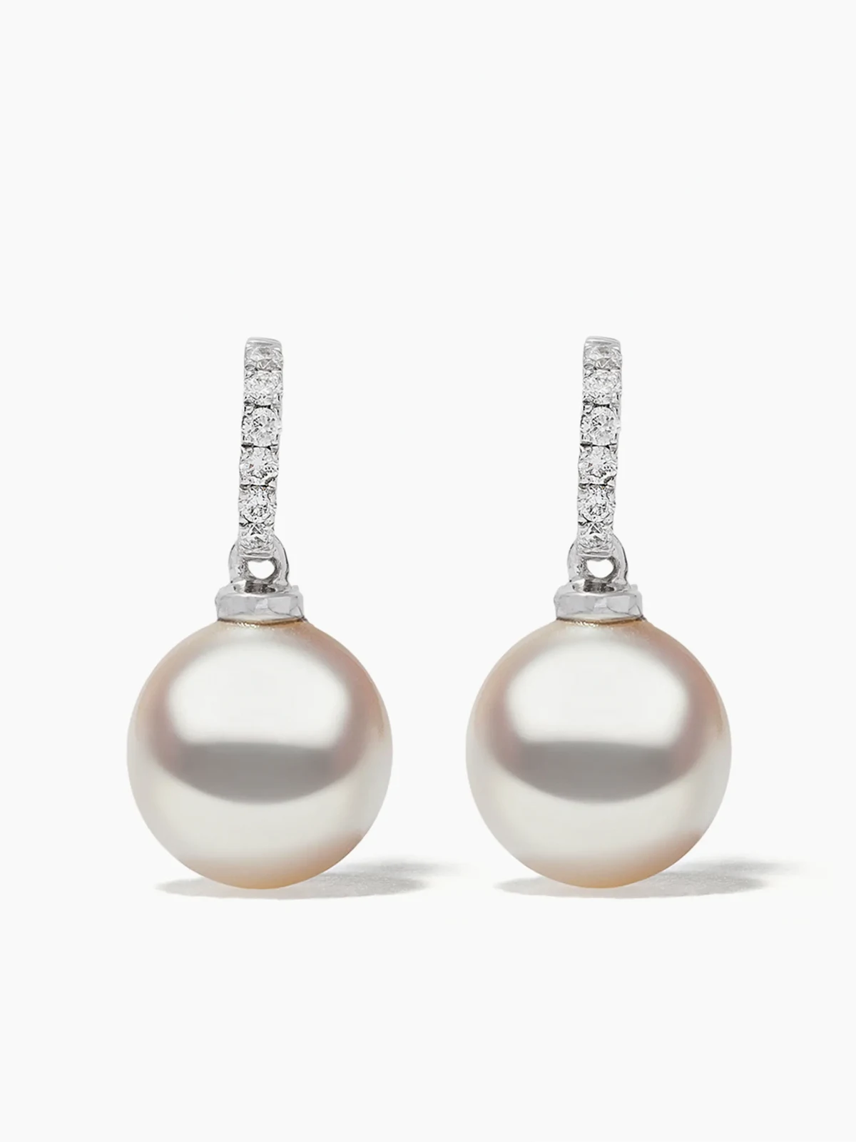 18kt Classic Weißgoldohrringe mit Perlen