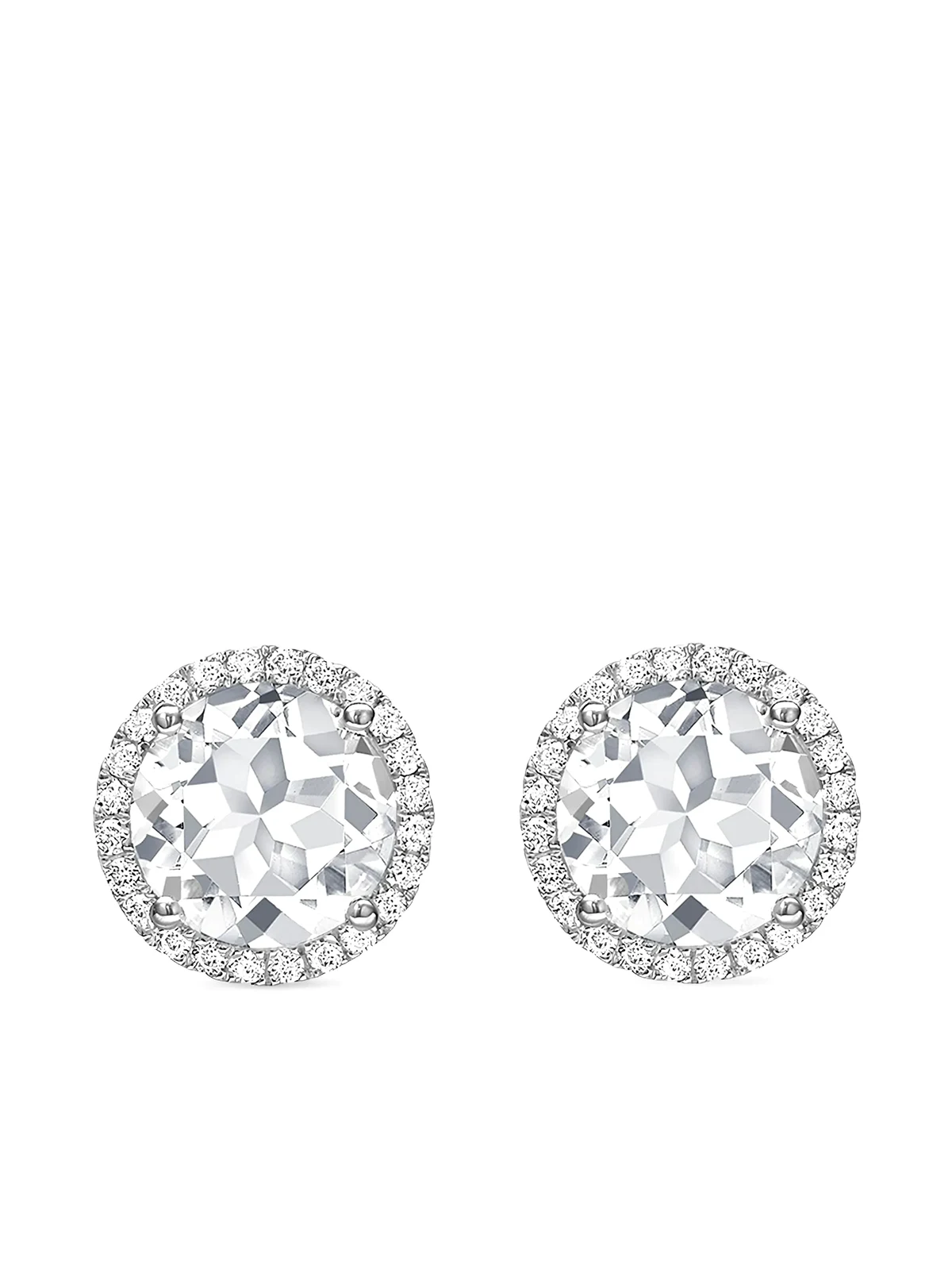 18kt Grace Weißgoldohrstecker mit Diamanten