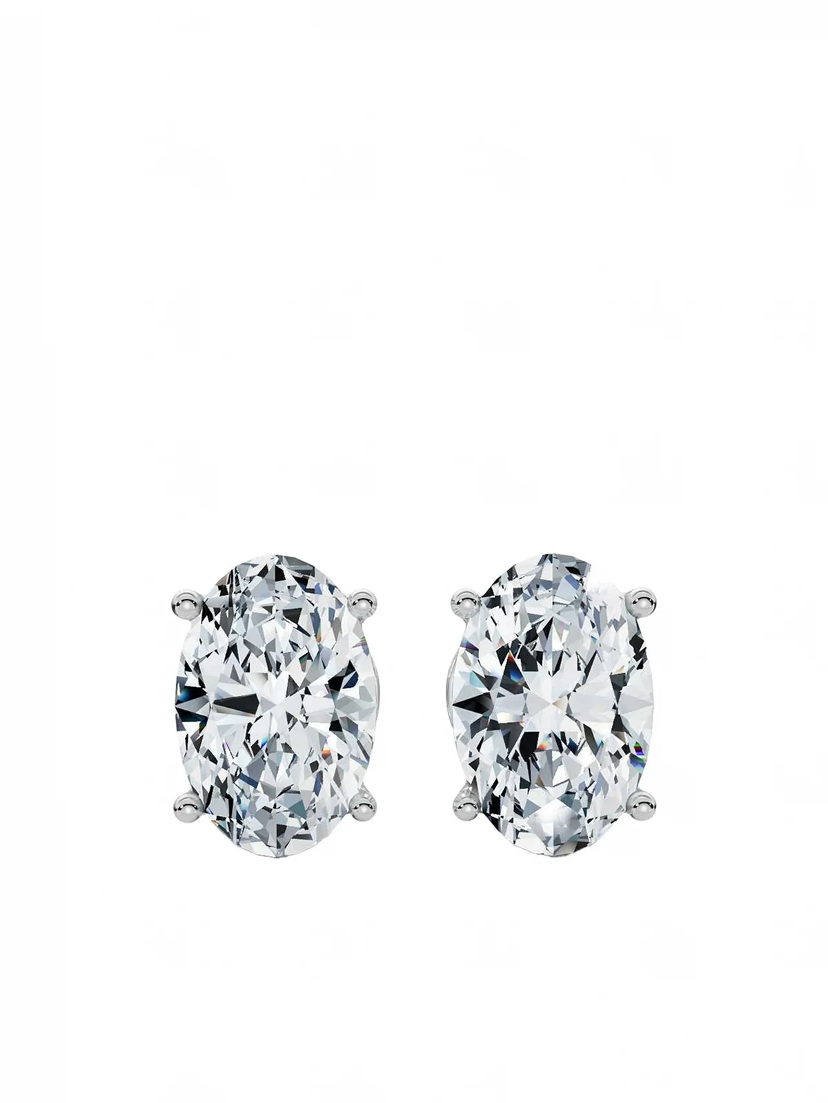 14kt white gold diamond stud earrings