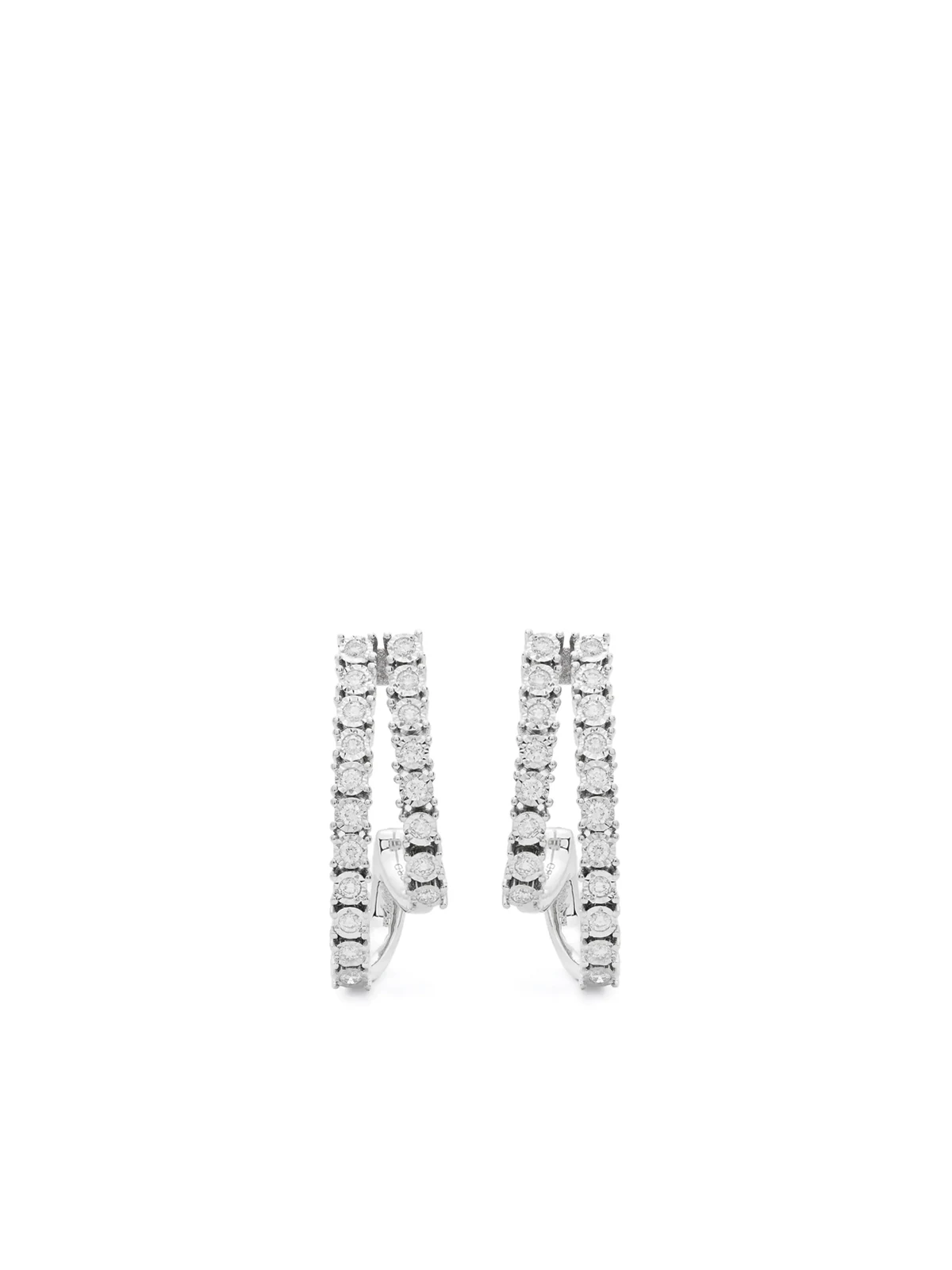 14kt white gold Ava Bea diamond hoop earring