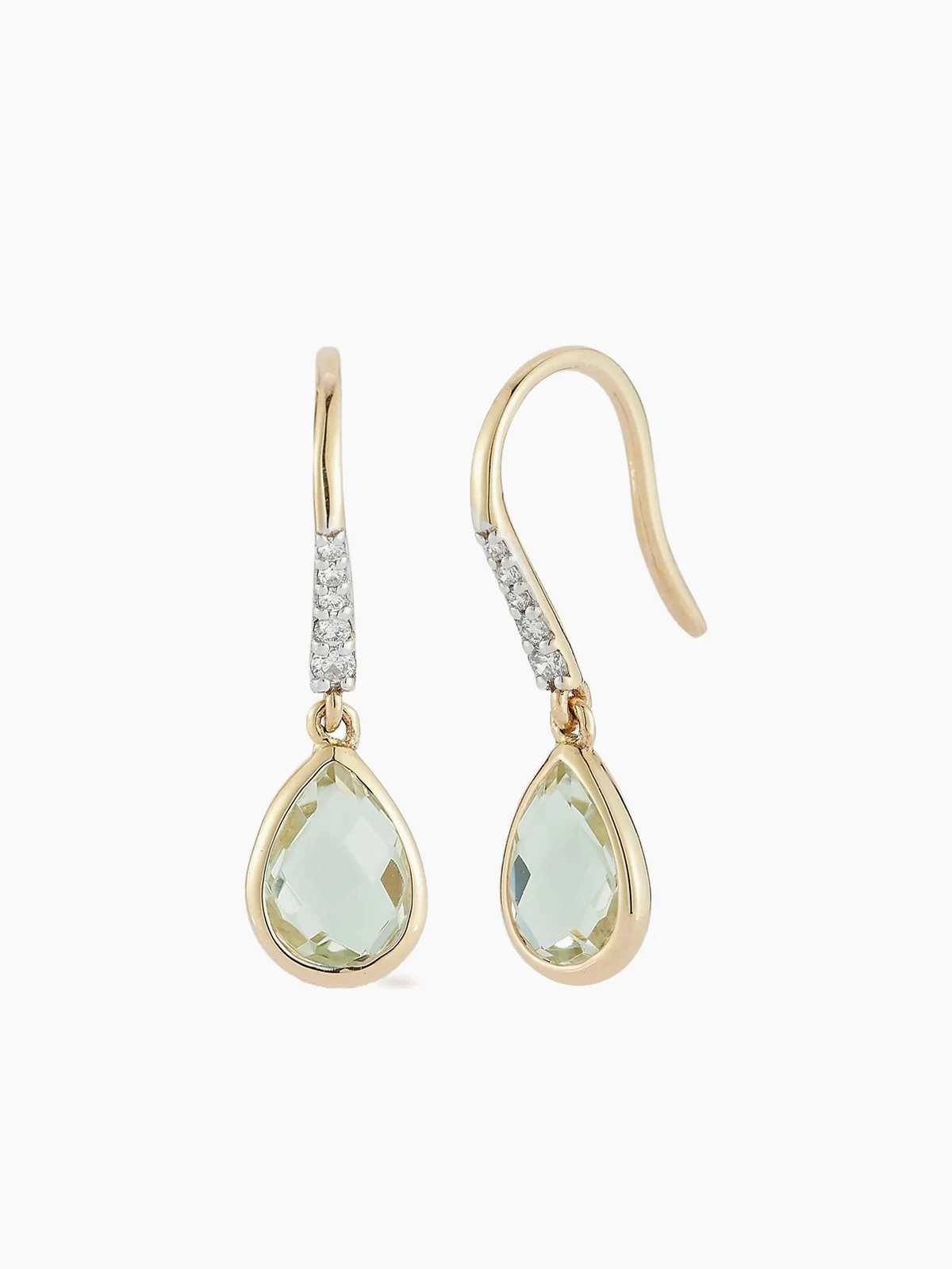 amethyst and diamond earrings