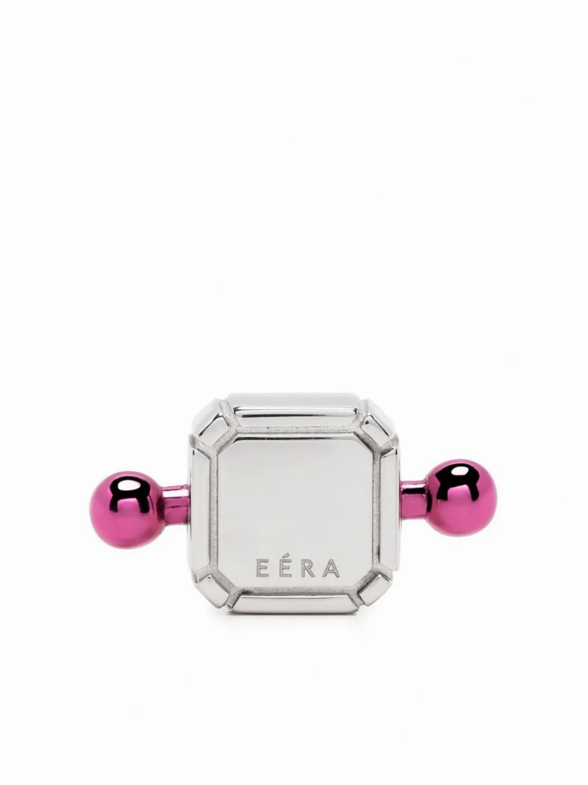 18kt white gold Square Bar stud earring