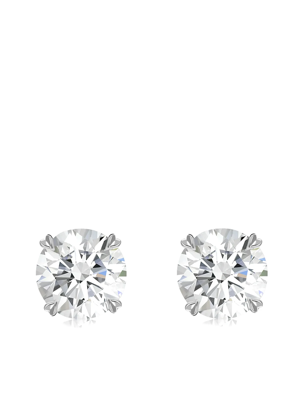 18kt white gold diamond Windsor stud earrings