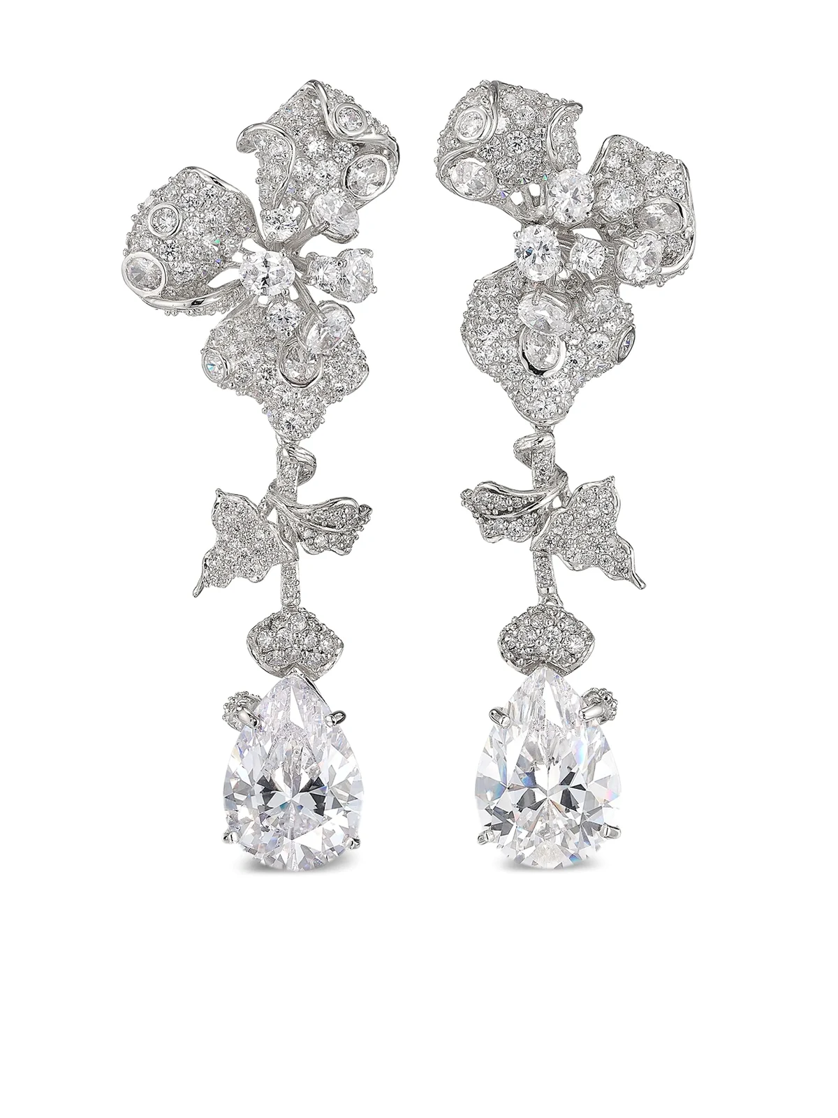 18kt Orchid Weißgoldohrringe mit Diamanten