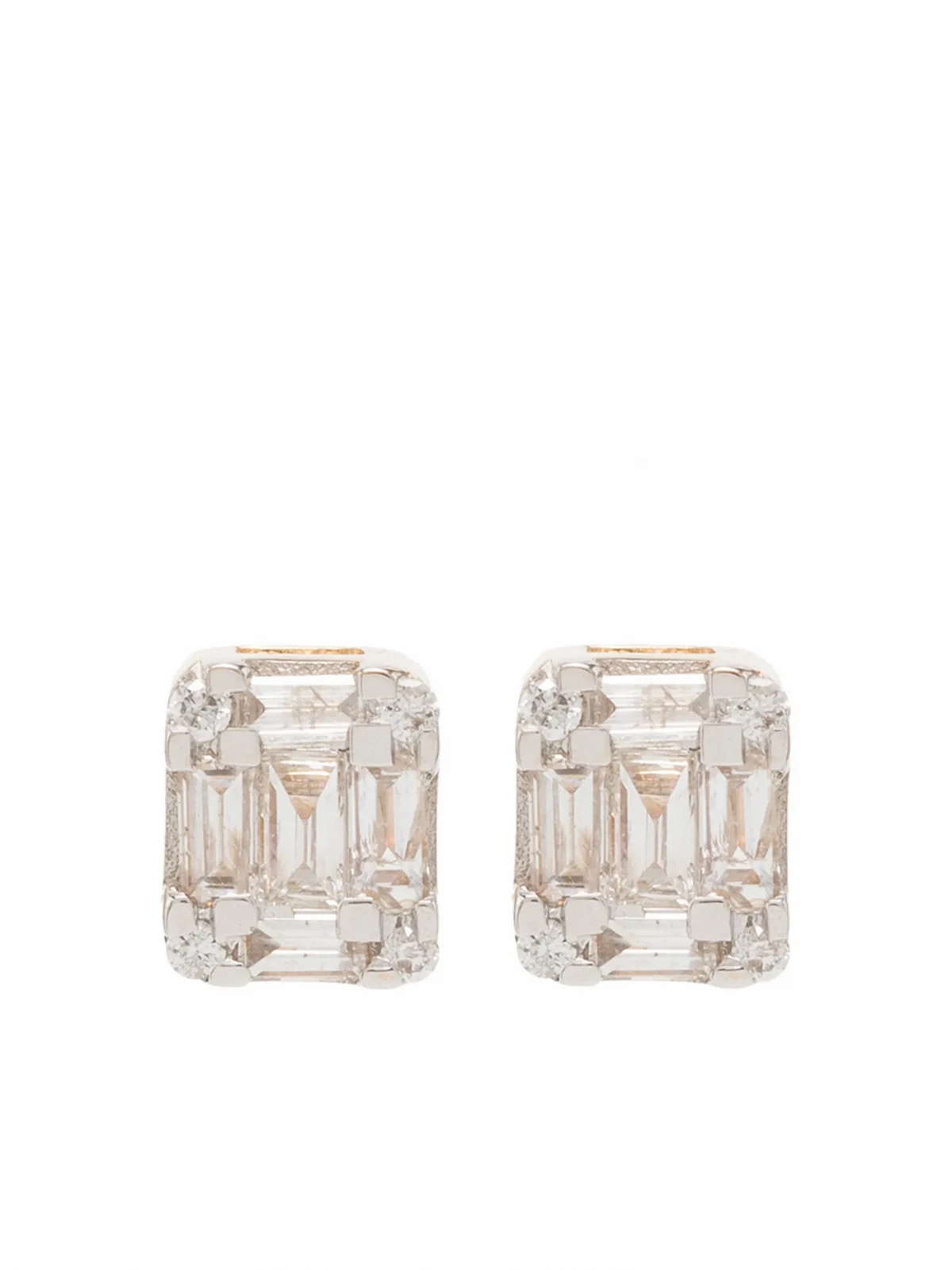 14kt yellow gold diamond stud earrings