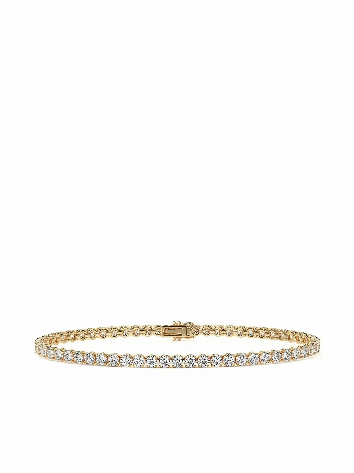 14kt yellow gold diamond tennis bracelet