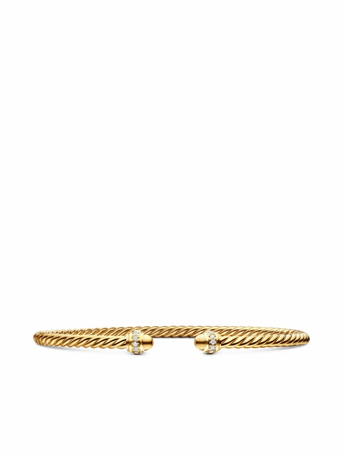 18kt Classic Cablespira Gelbgoldarmband mit Diamant 3mm