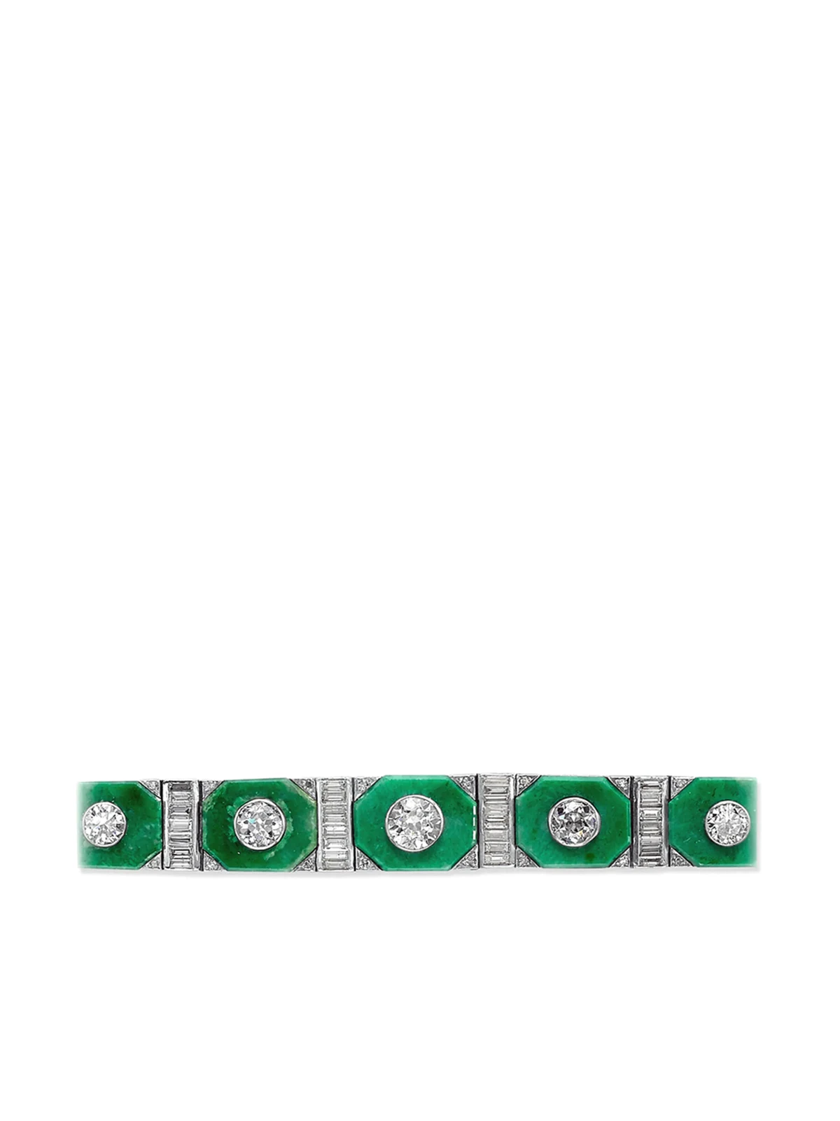 1911-1940 Art Deco Armband mit Diamanten und Jadeite