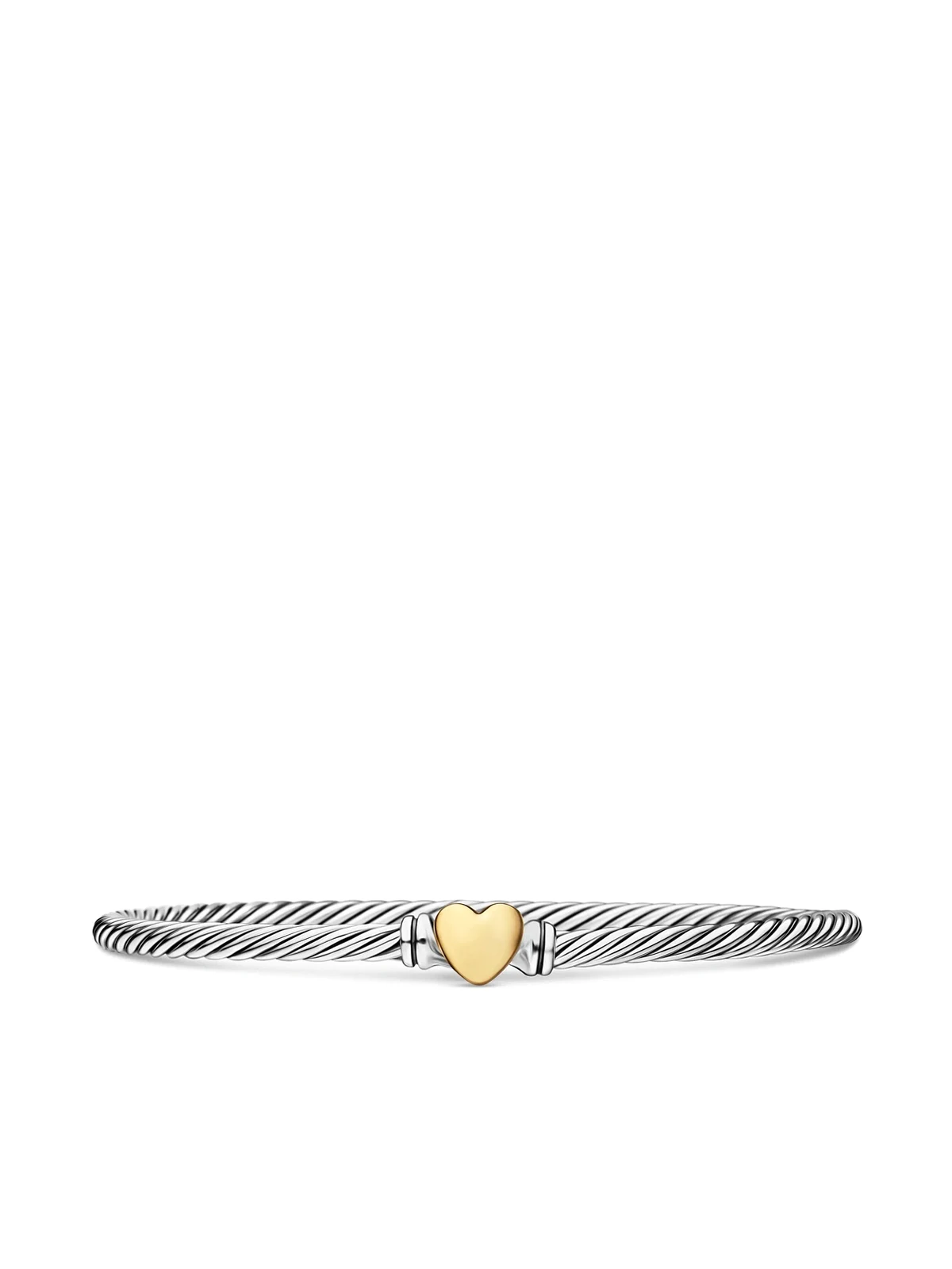 18kt Cable Collectibles Heart Rotgold- und Sterlingsilberarmband (3mm)