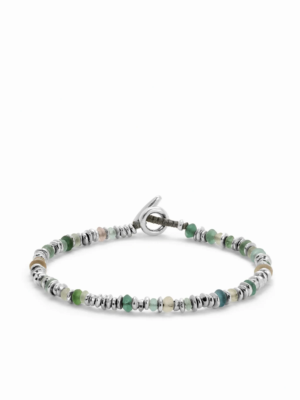 Pilla Bracelet with Green Roman Glass