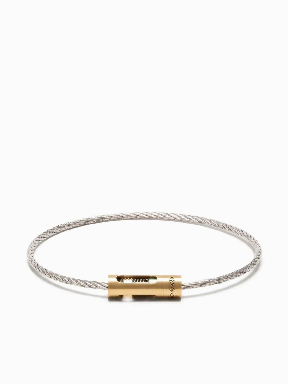 18kt yellow gold and titanium 6g Cable bracelet