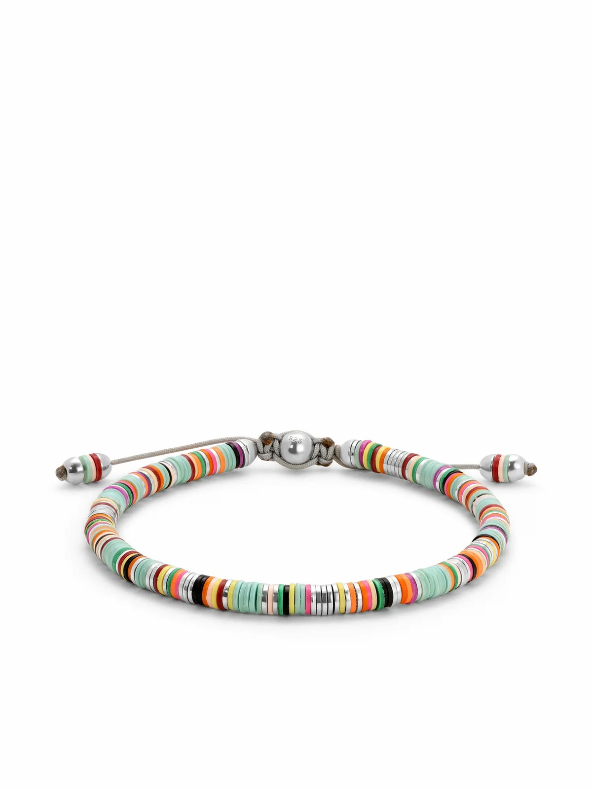 Malli African Disc Bracelet In LT Blue Mix