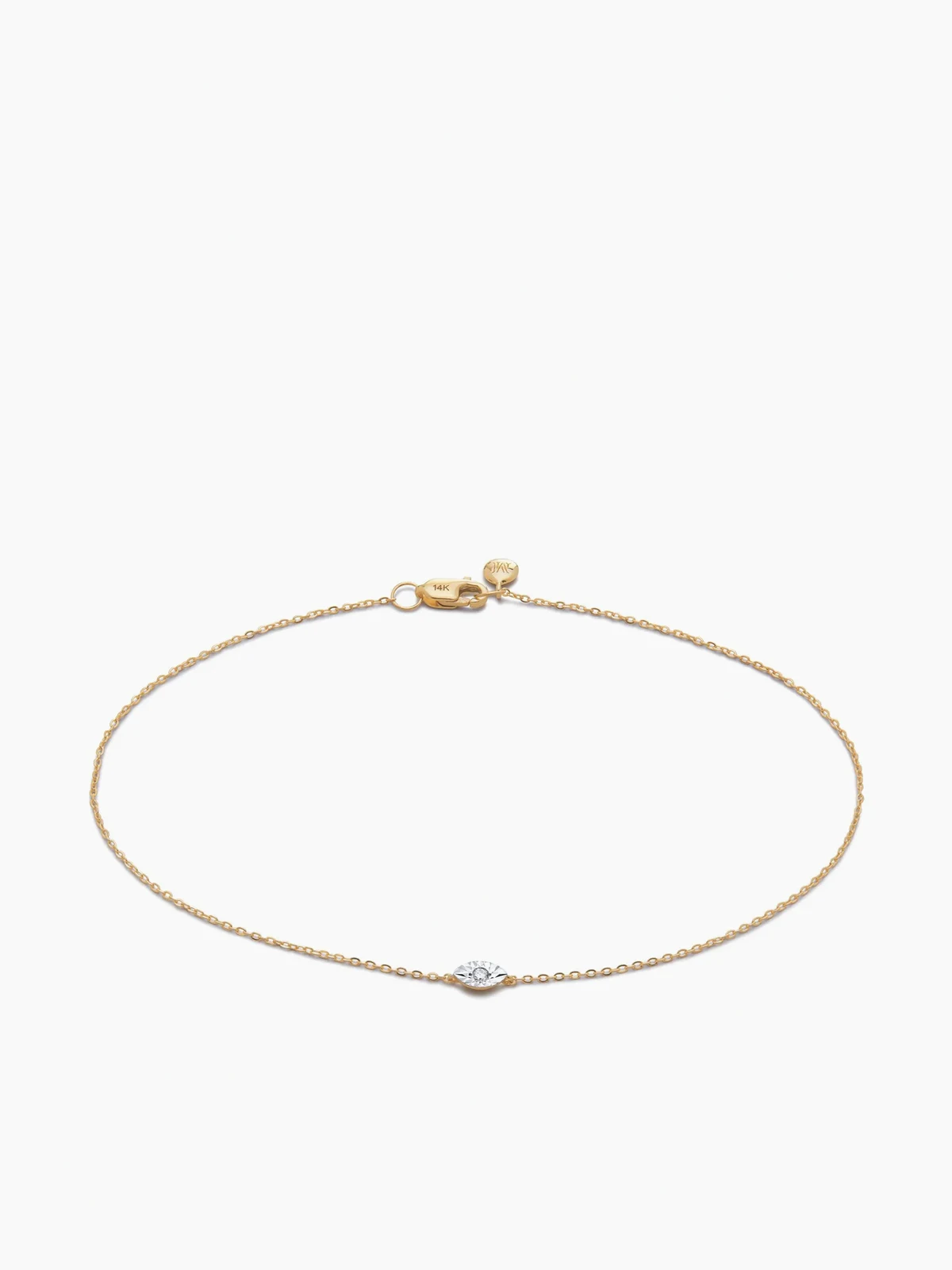 14kt recycled yellow gold diamond bracelet