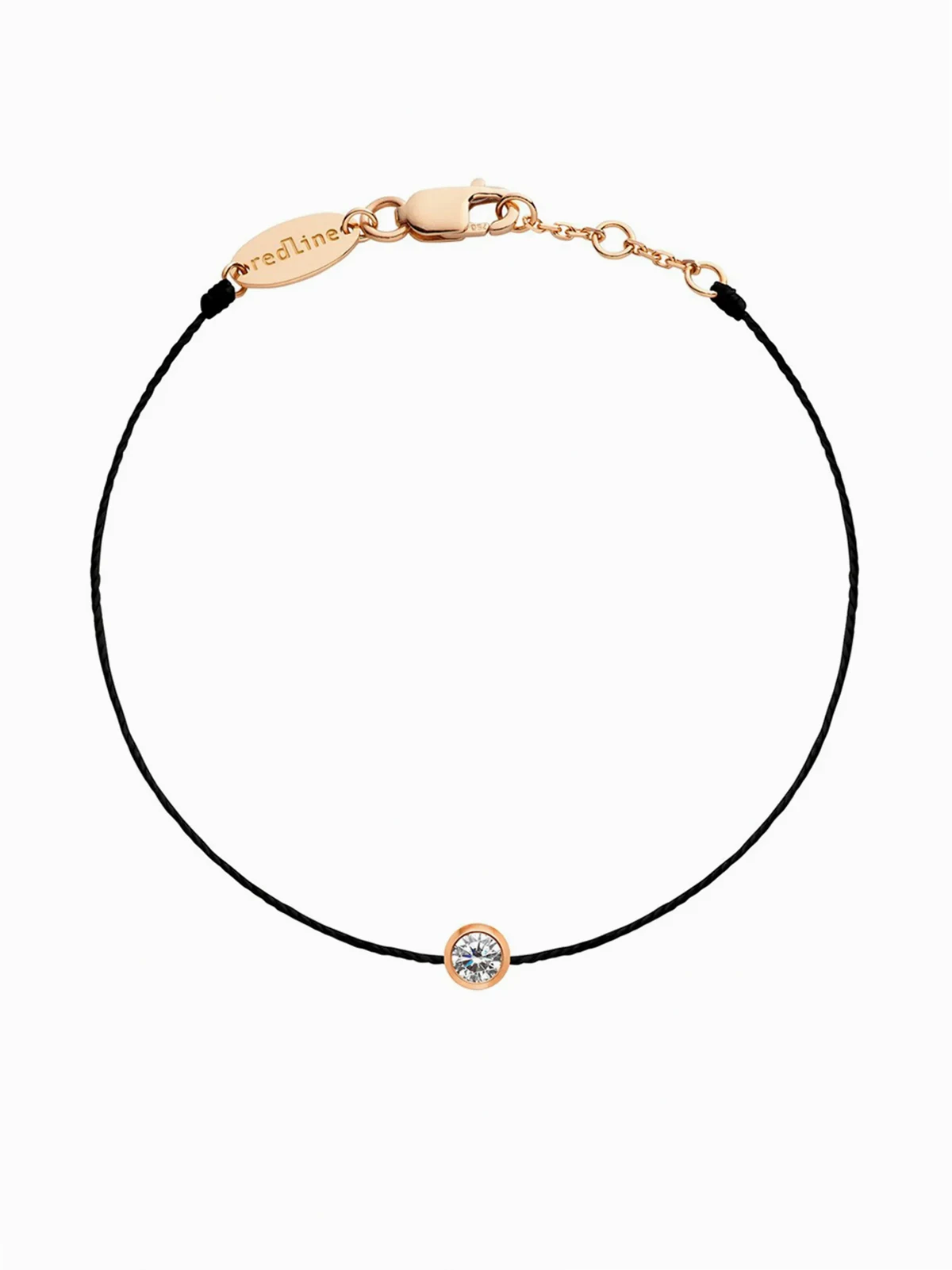 18kt rose gold Pure diamond string bracelet