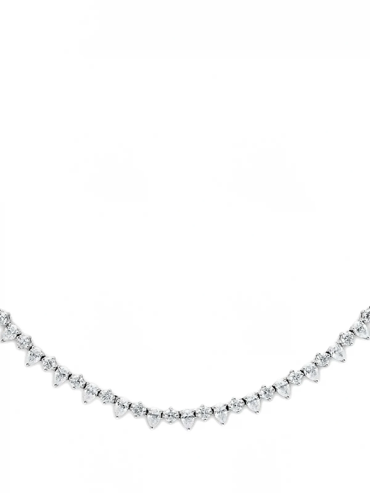18kt white gold diamond necklace