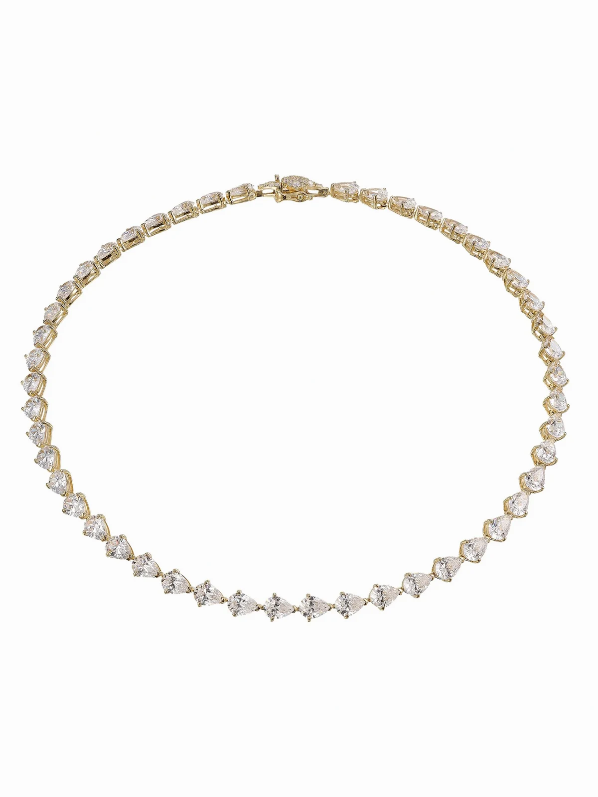 18kt yellow gold vermeil Nova Eternity diamond necklace