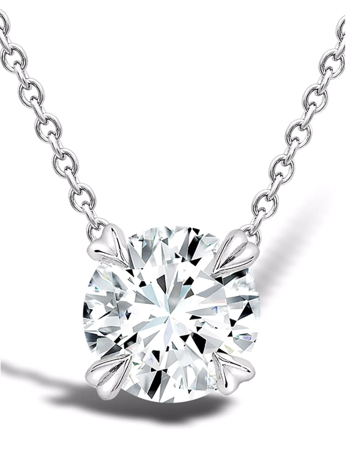 18kt white gold Windsor diamond pendant necklace
