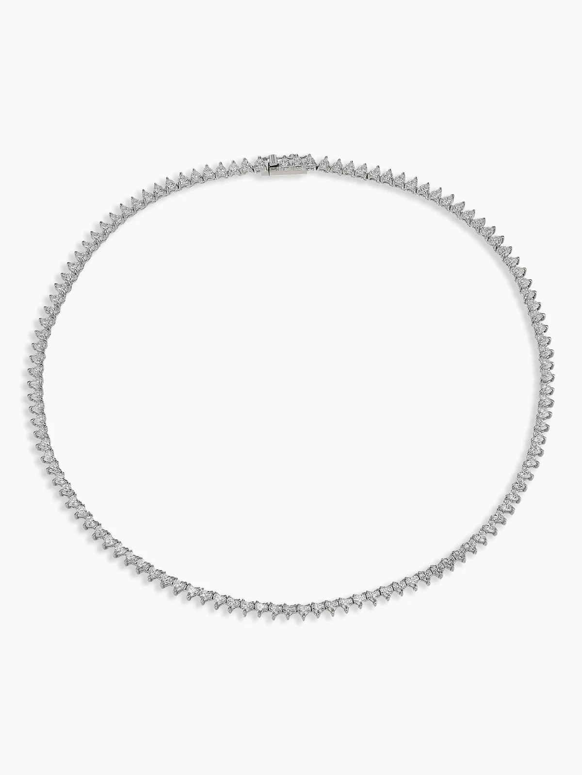 18kt white gold Petite Eternity Heart necklace