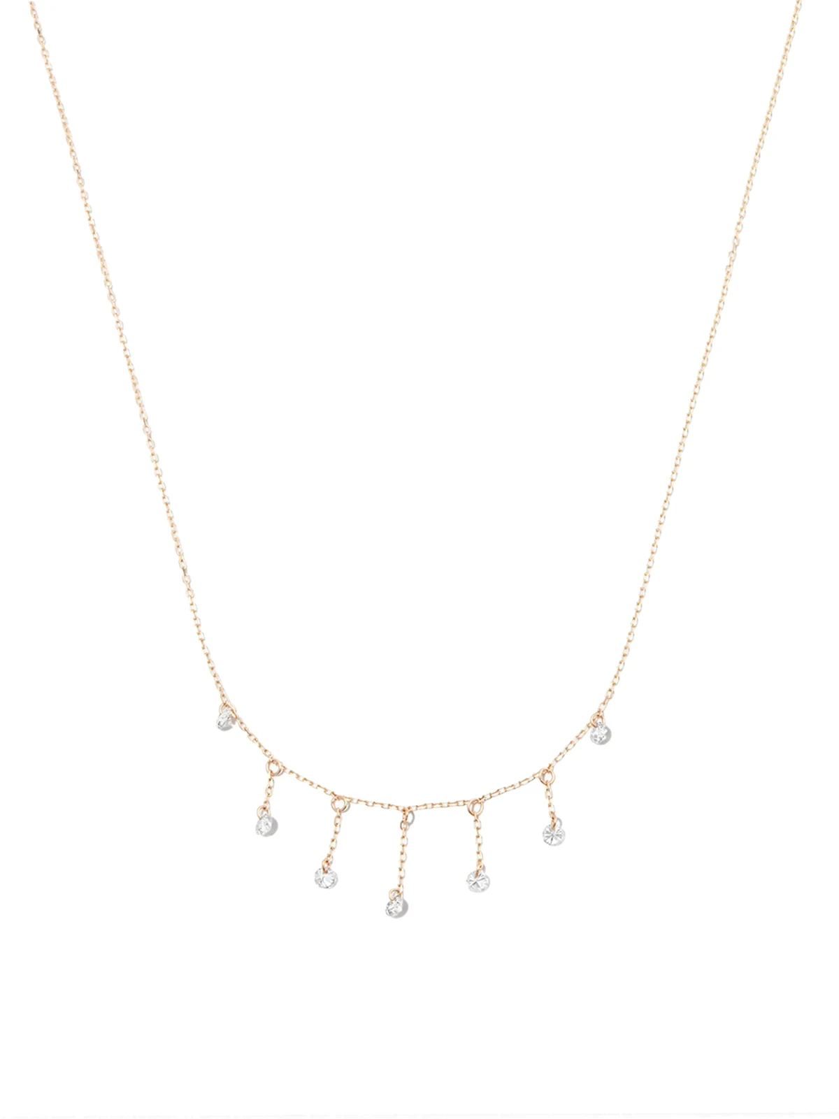 18kt Gelbgoldhalskette mit Diamanten