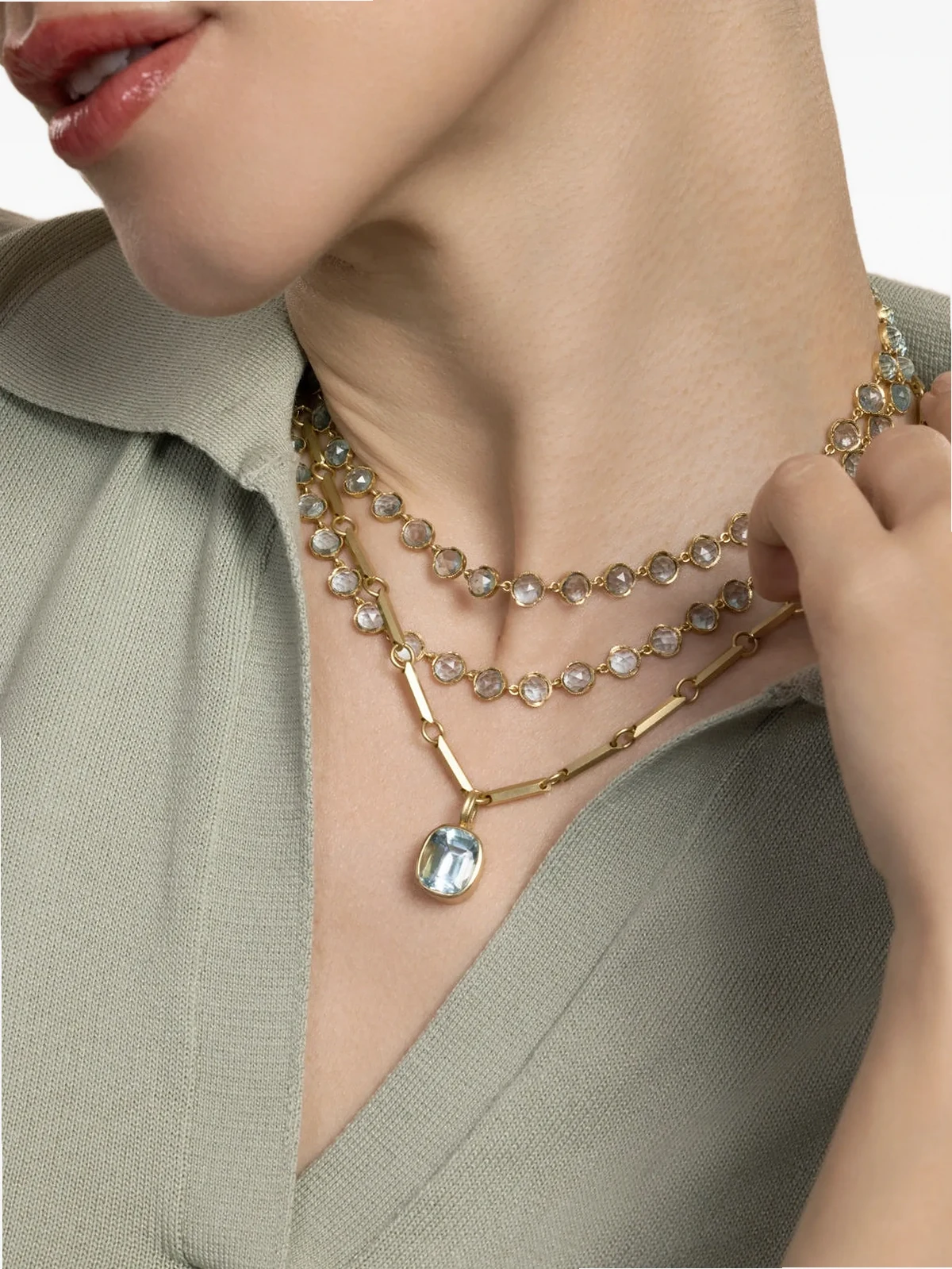 aquamarine pendant necklace