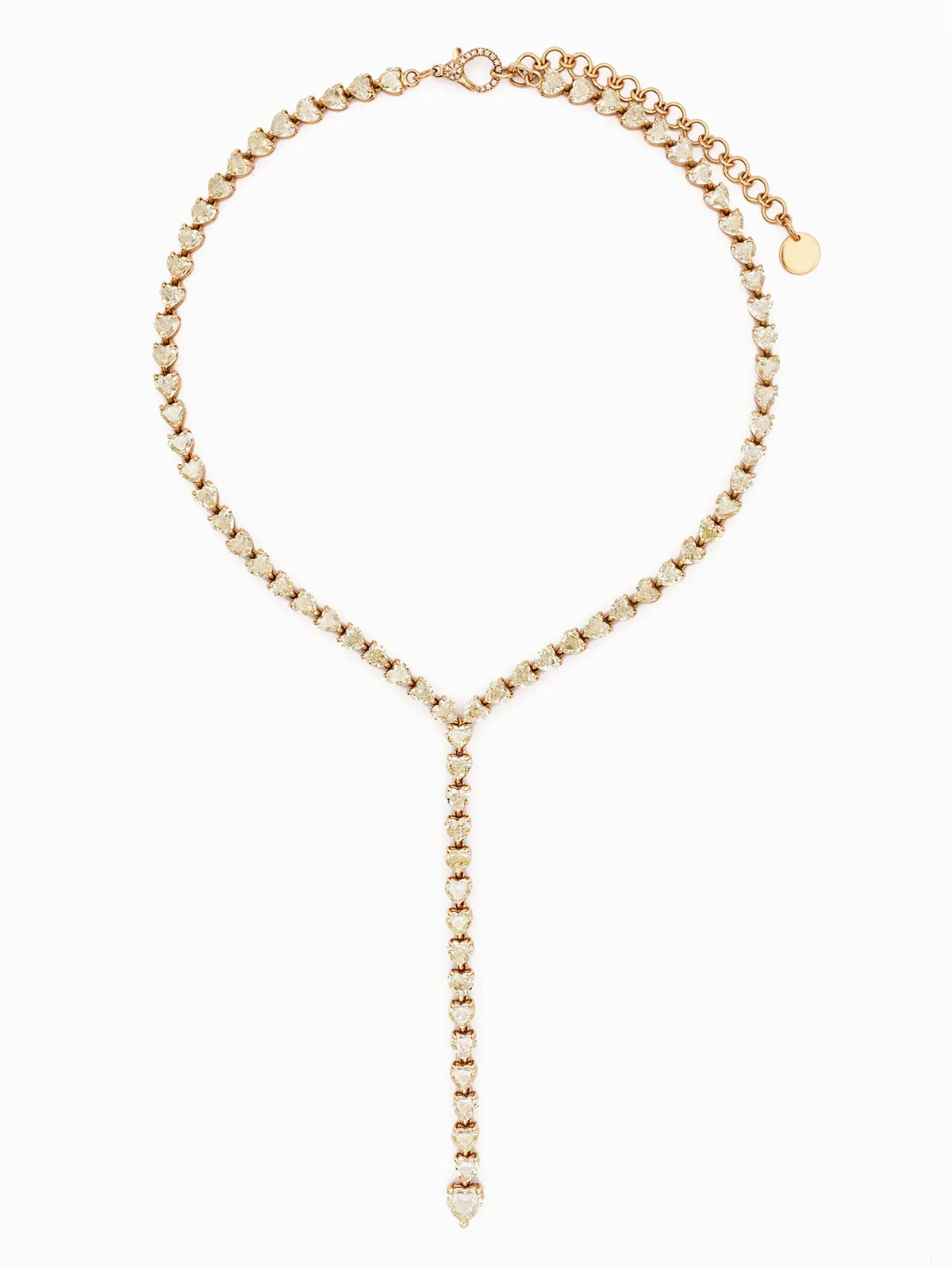 18K rose gold diamond necklace