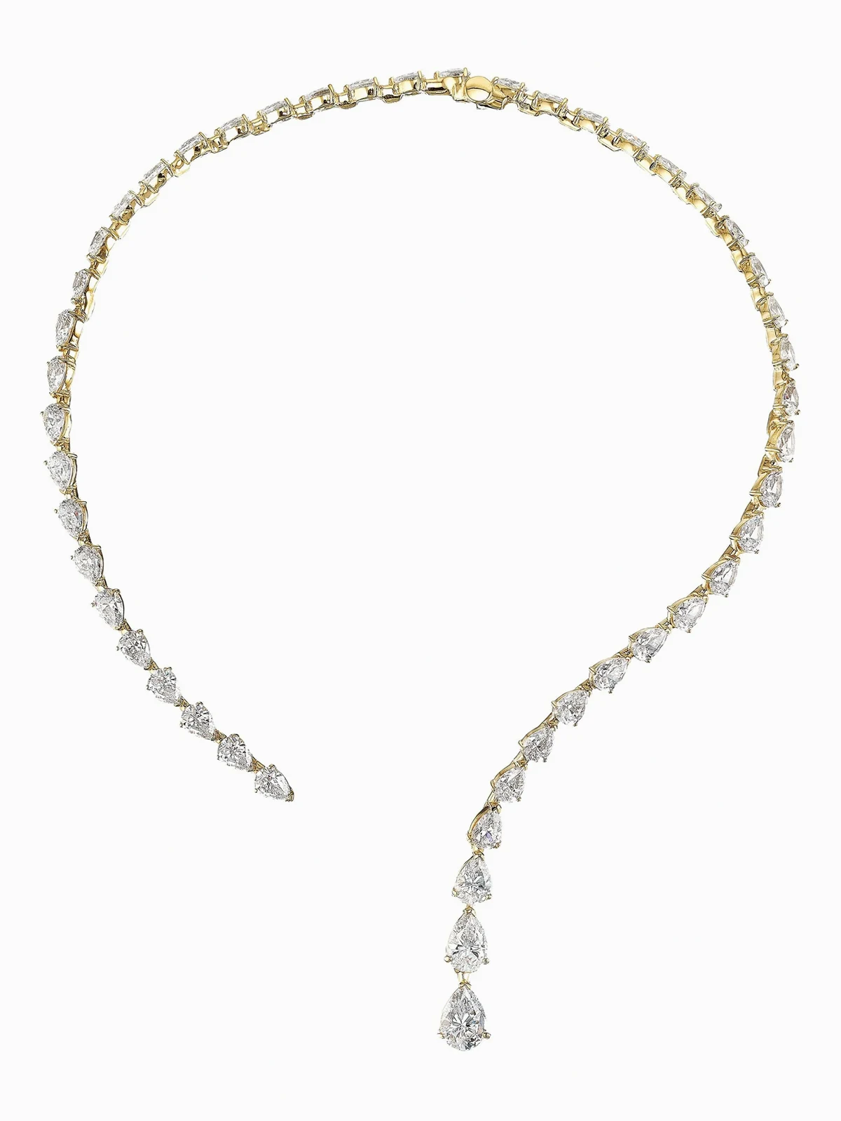 Nova Collar Halskette aus 18kt Gold-Vermeil mit Diamanten