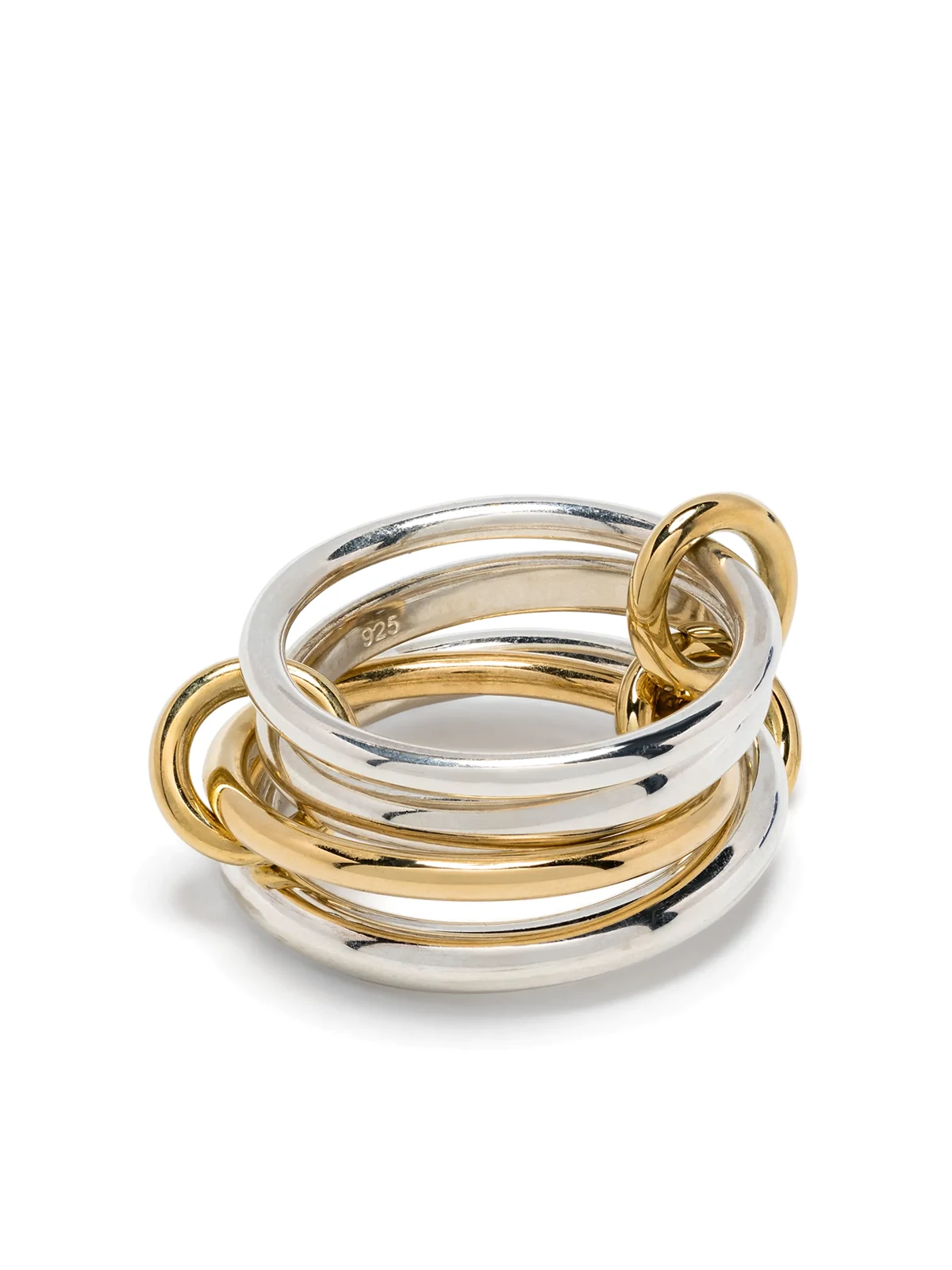 18kt Hyacinth Gelbgold- und Sterlingsilberringe