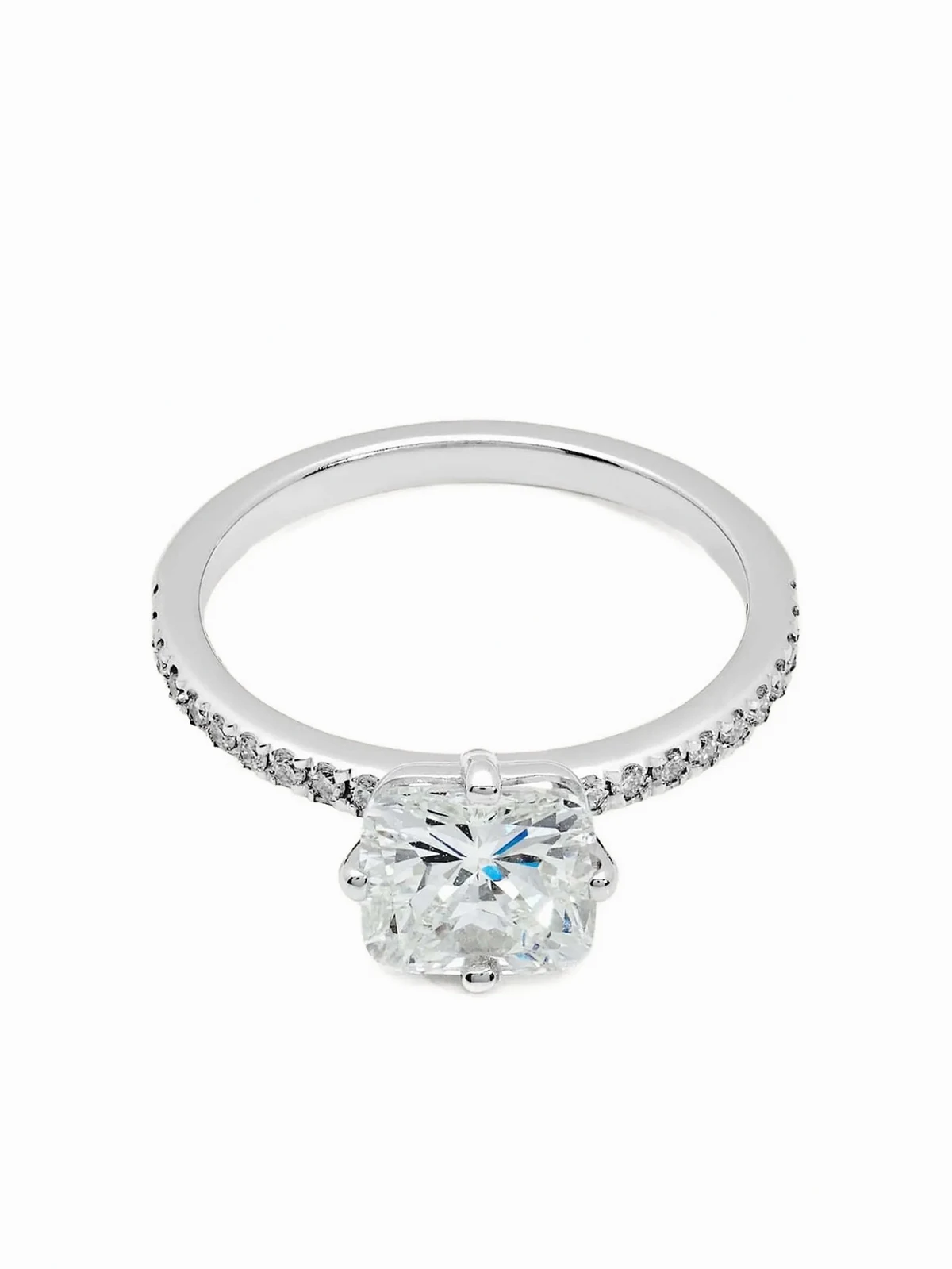 18K White Gold diamond engagement ring