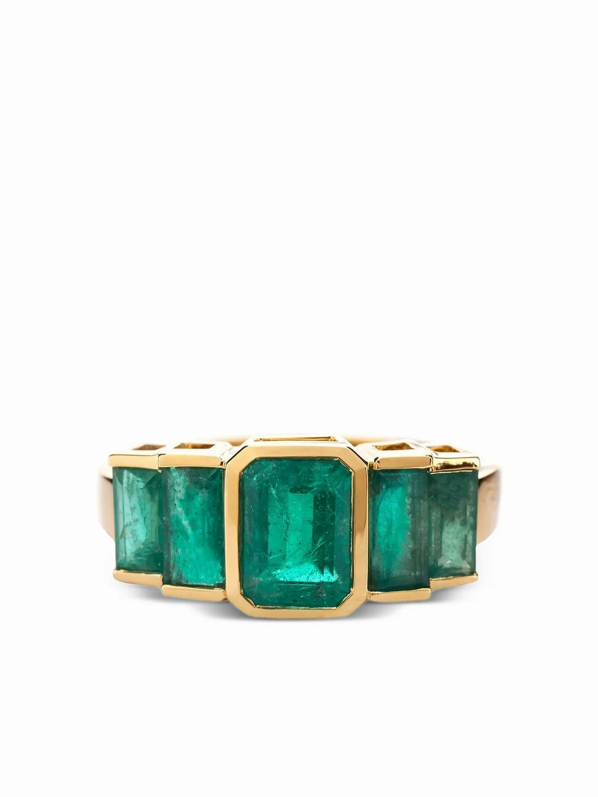 18kt Gelbgoldring mit Smaragd