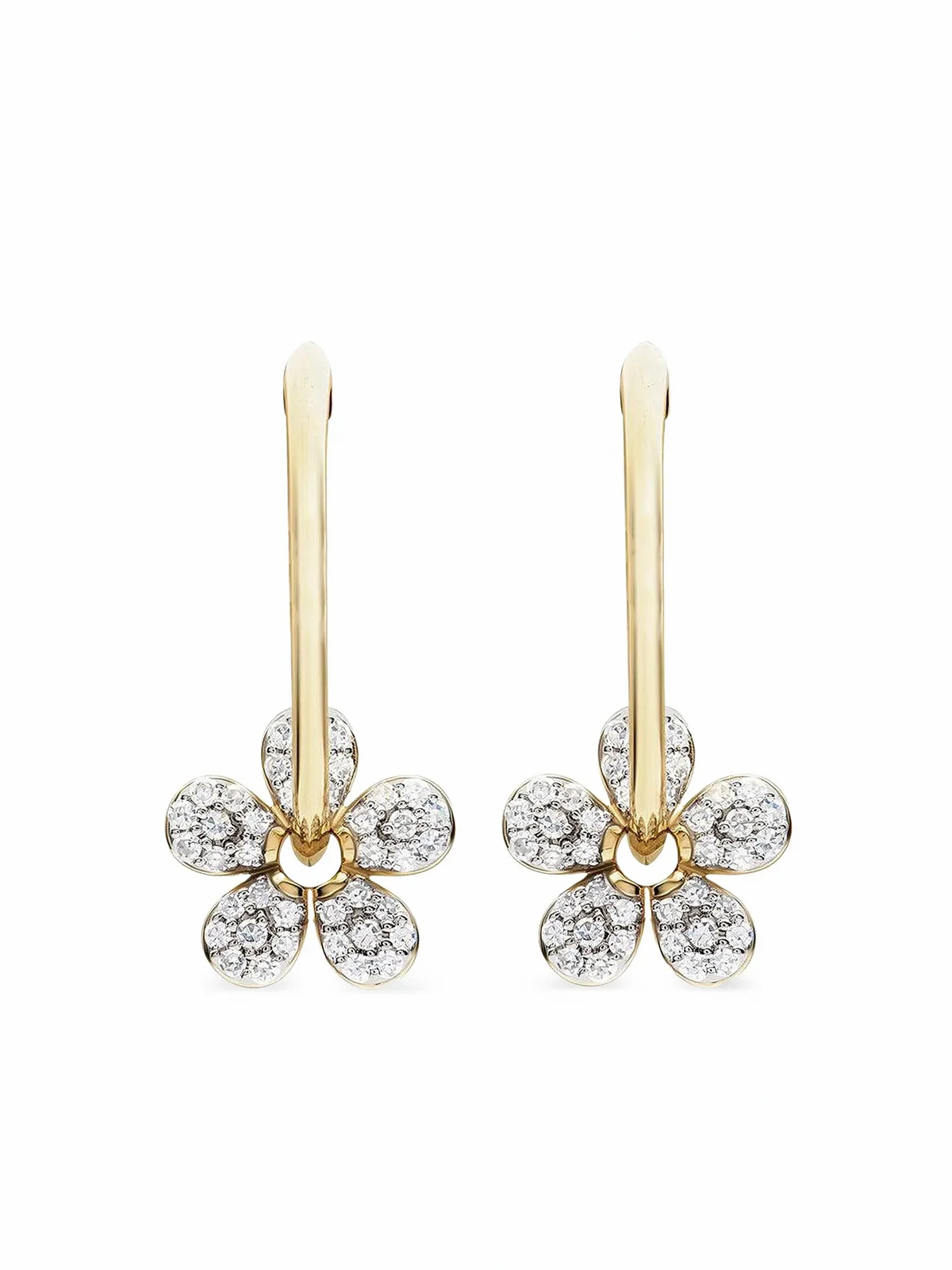 14K yellow gold Forget-Me-Not diamond earrings