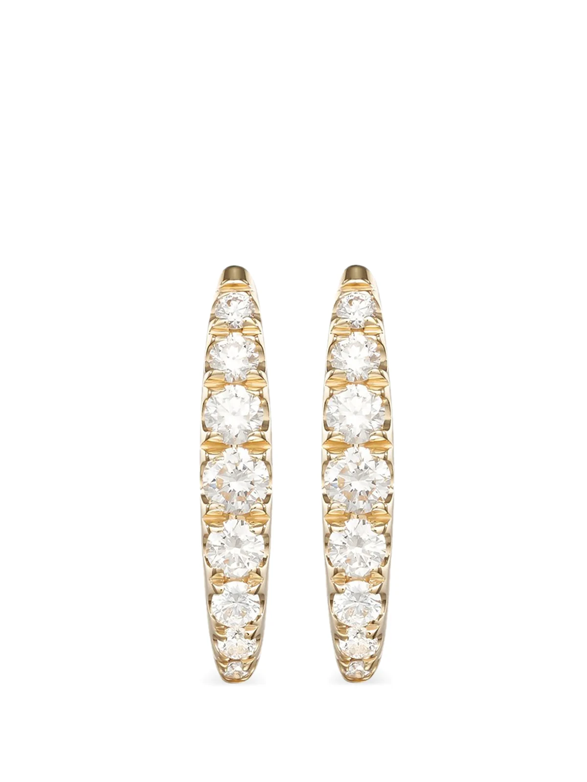 Gold Diamond Hoop Earrings