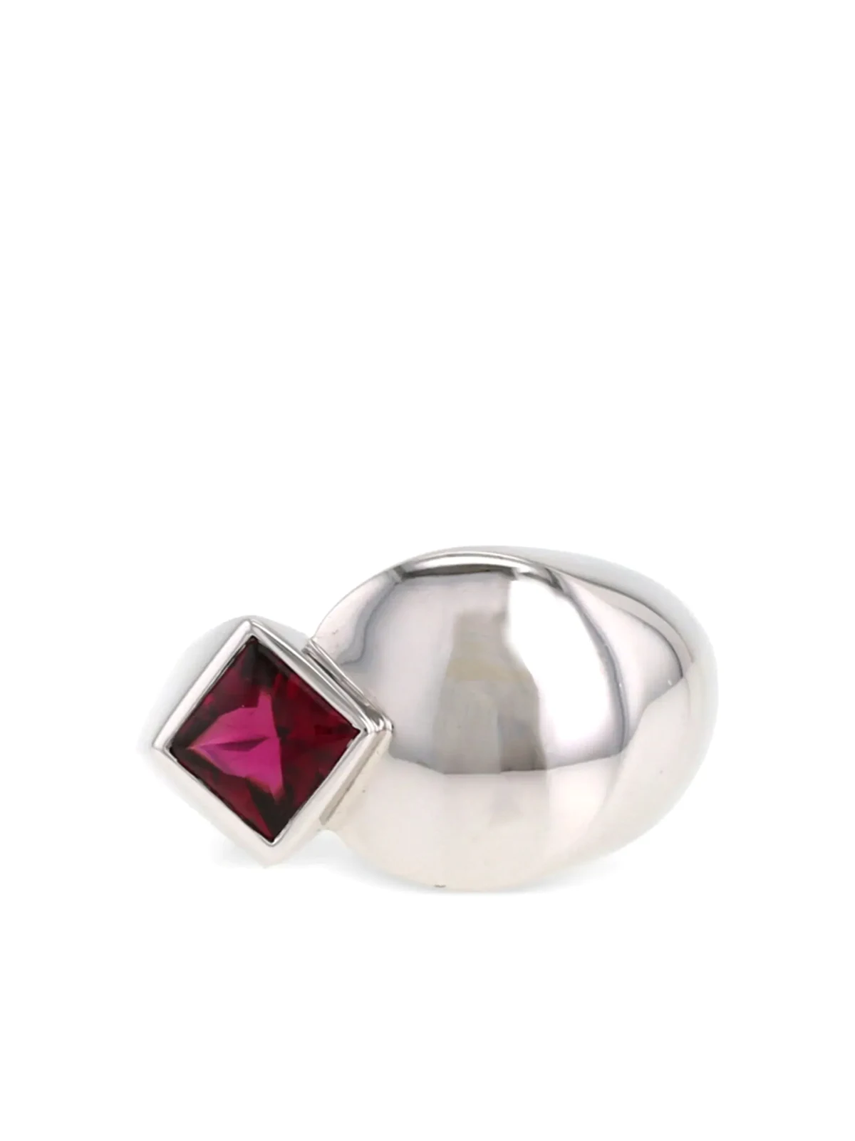 18kt white gold Modern tourmaline ring