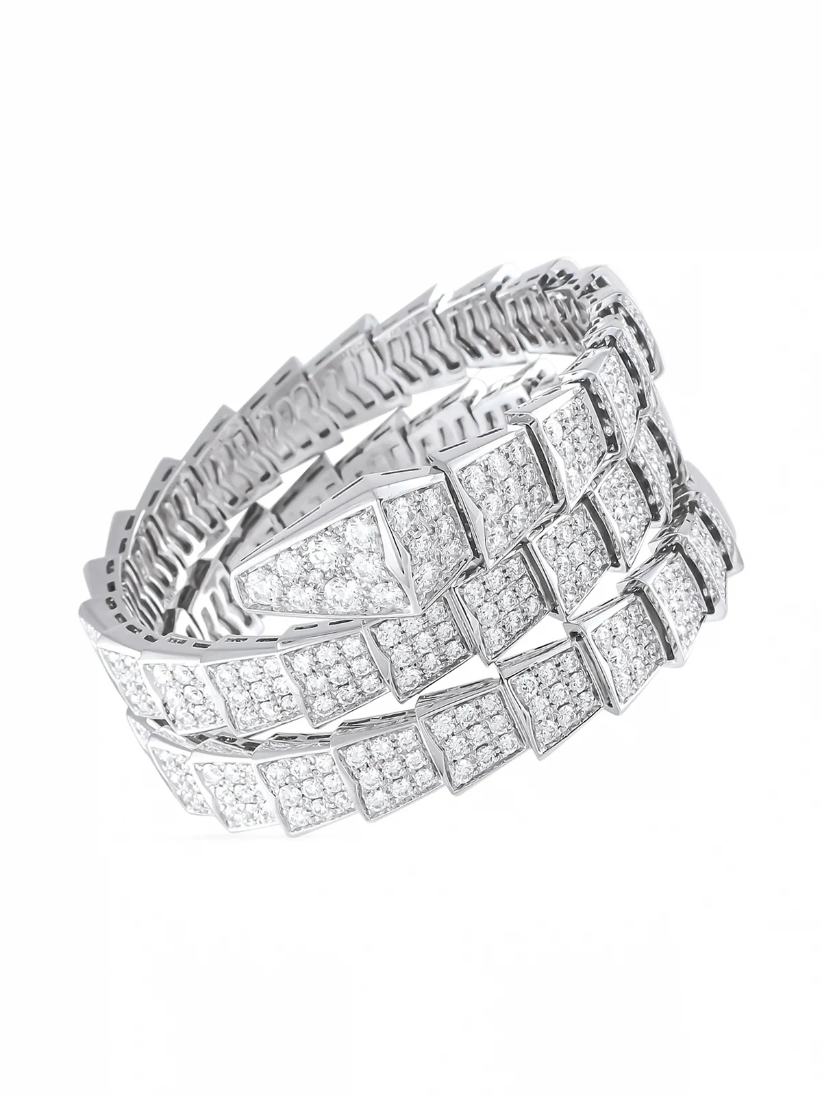 18K white gold Viper diamond bracelet