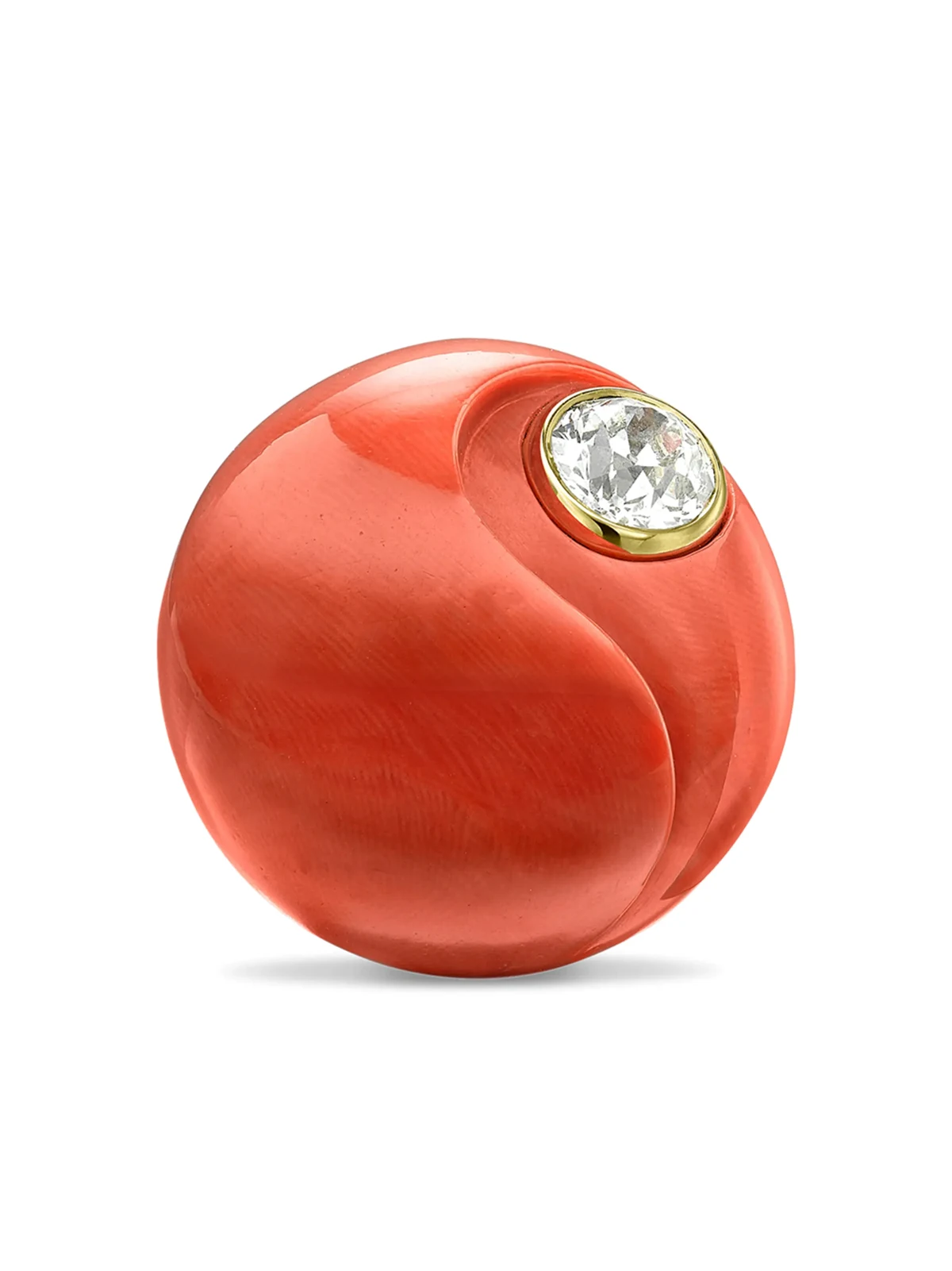 18kt Art Deco Gelbgoldring mit Diamanten