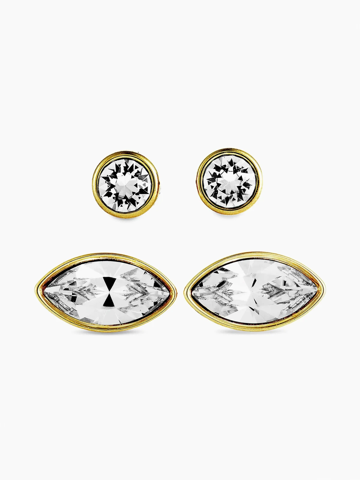 14K yellow gold Harley earrings set
