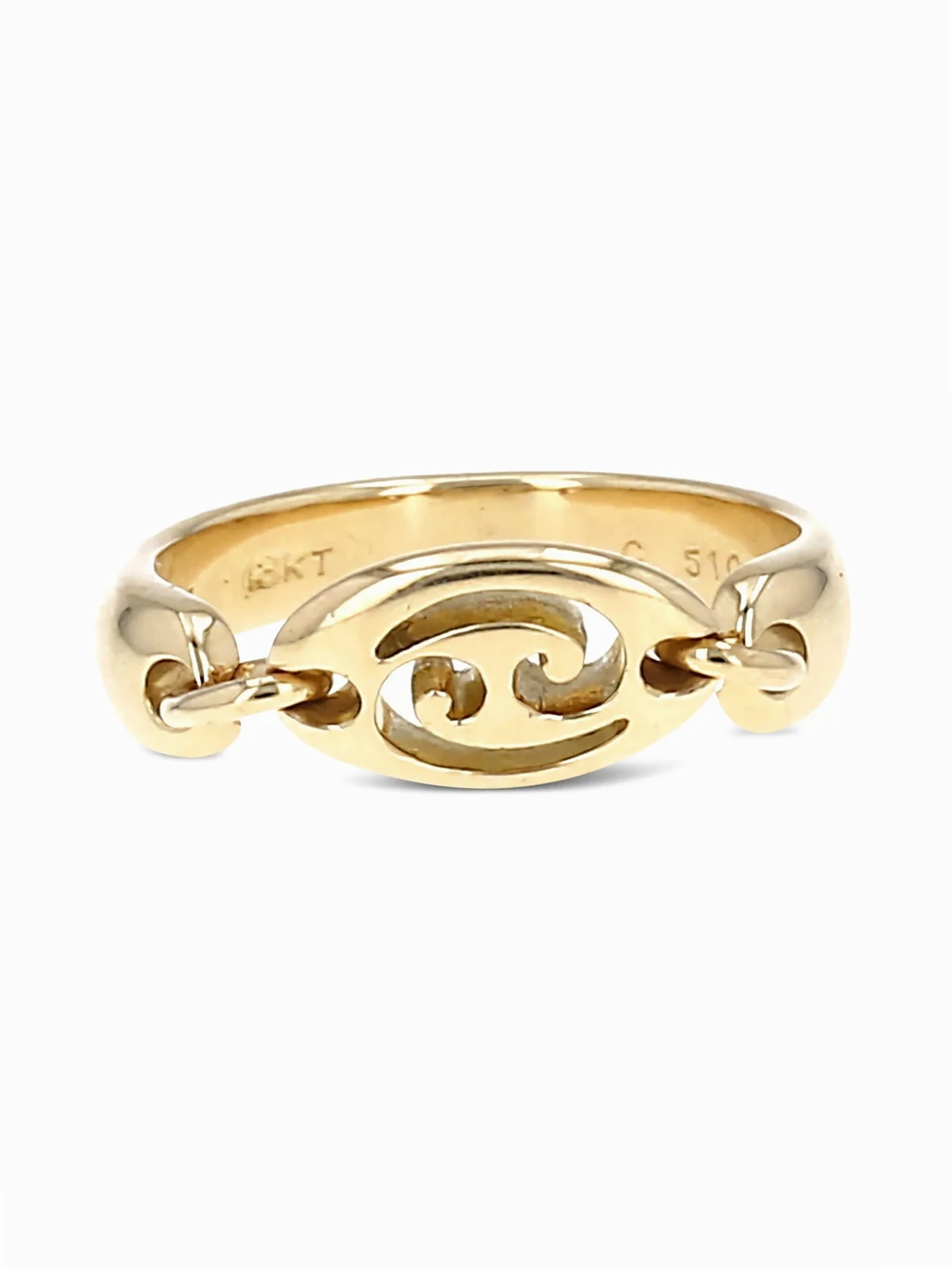 18kt Zodiaque Gelbgoldring mit Gelenk