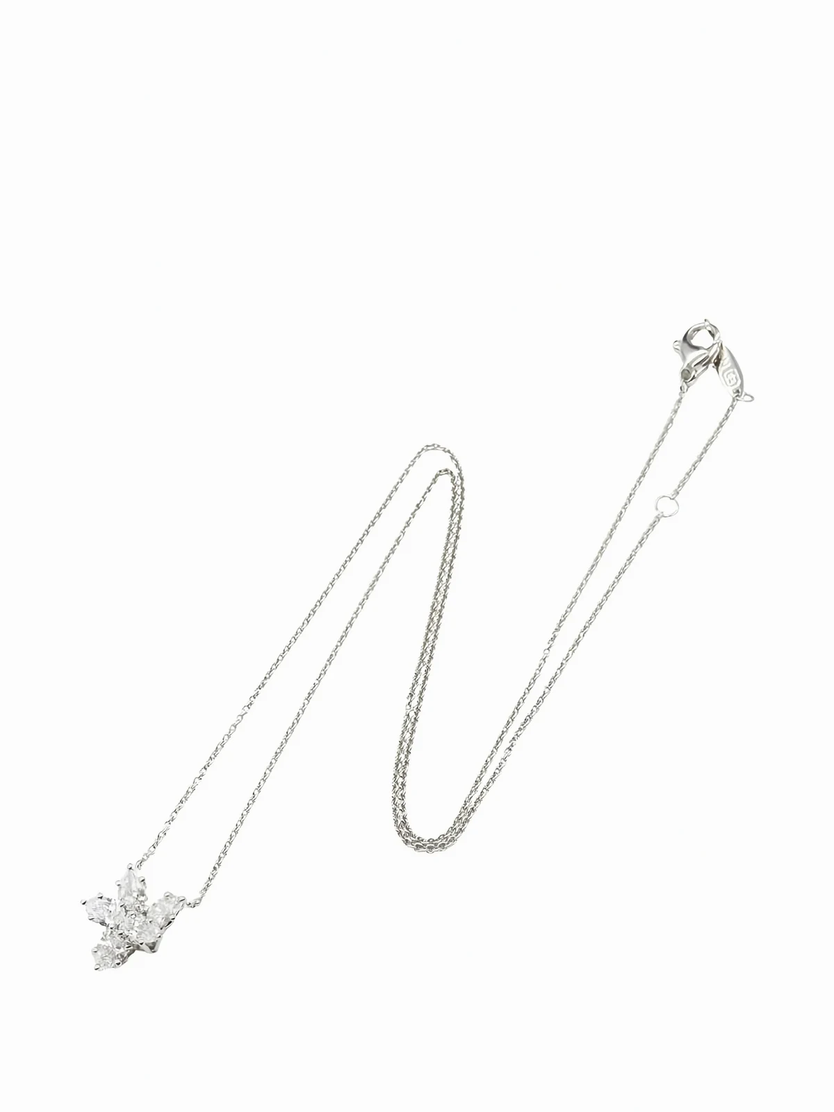 2010s kleine Winston Cluster Halskette mit Diamantanhänger